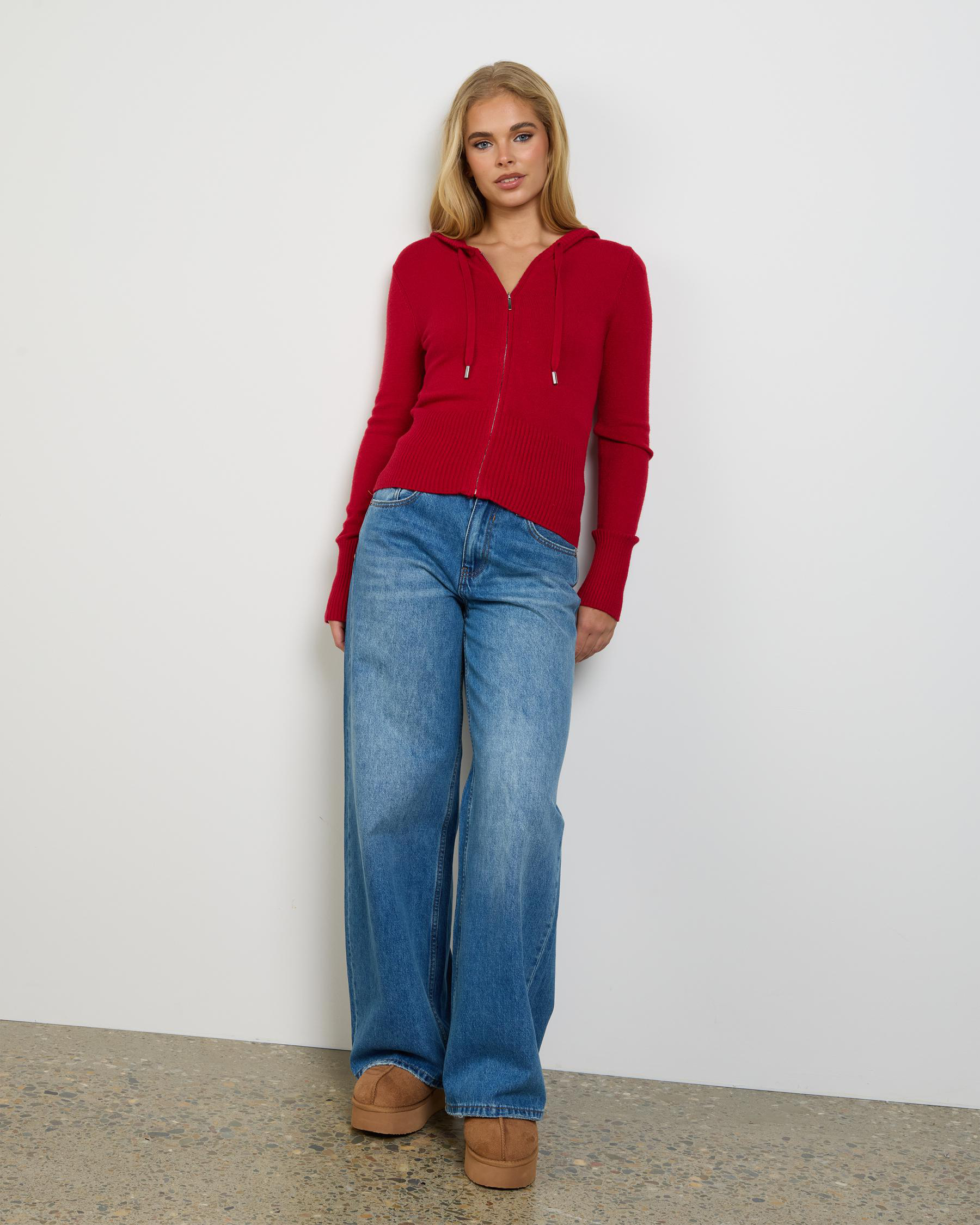 Cora Hooded Zip Knit Jumper