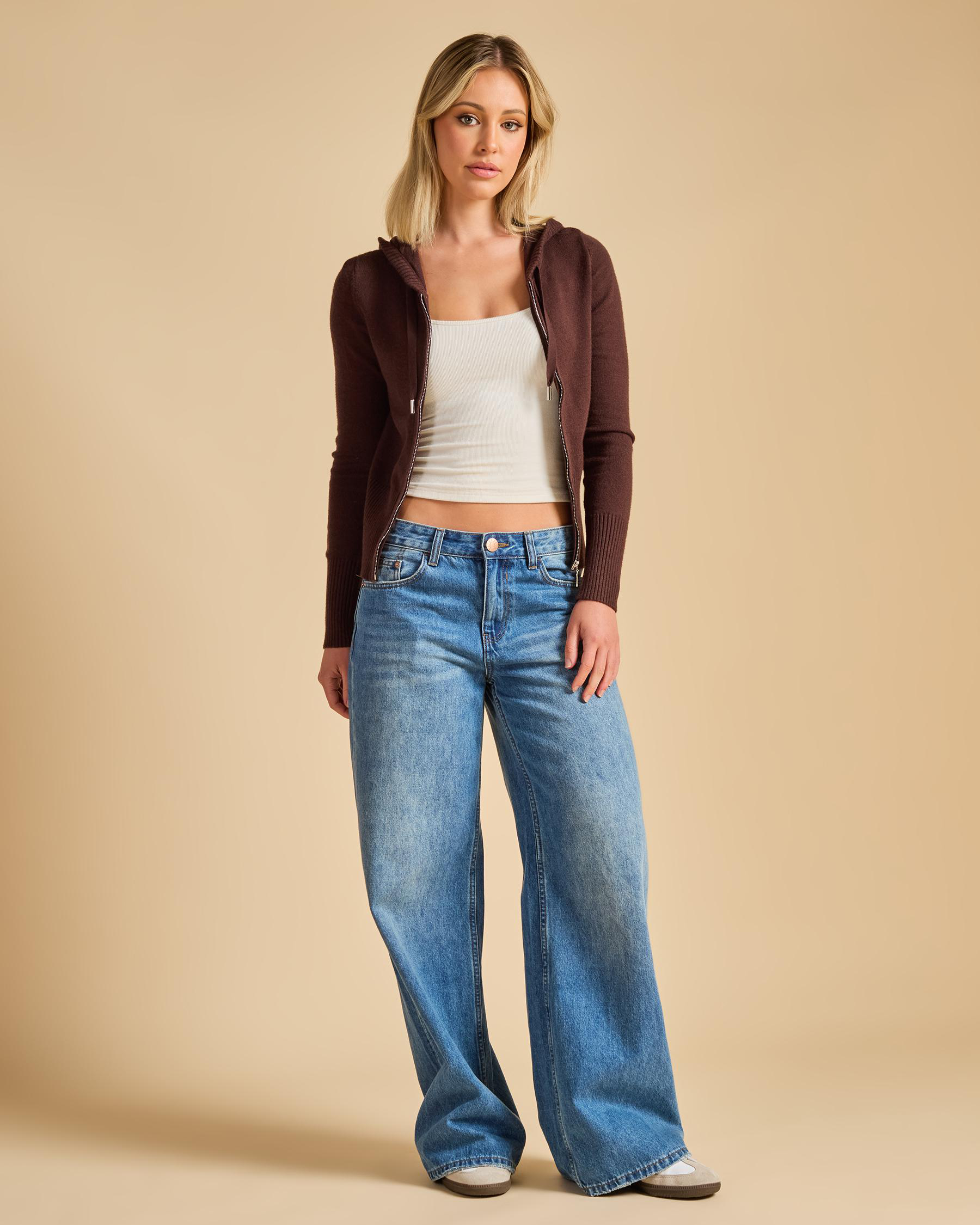 Cora Hooded Zip Knit Jumper