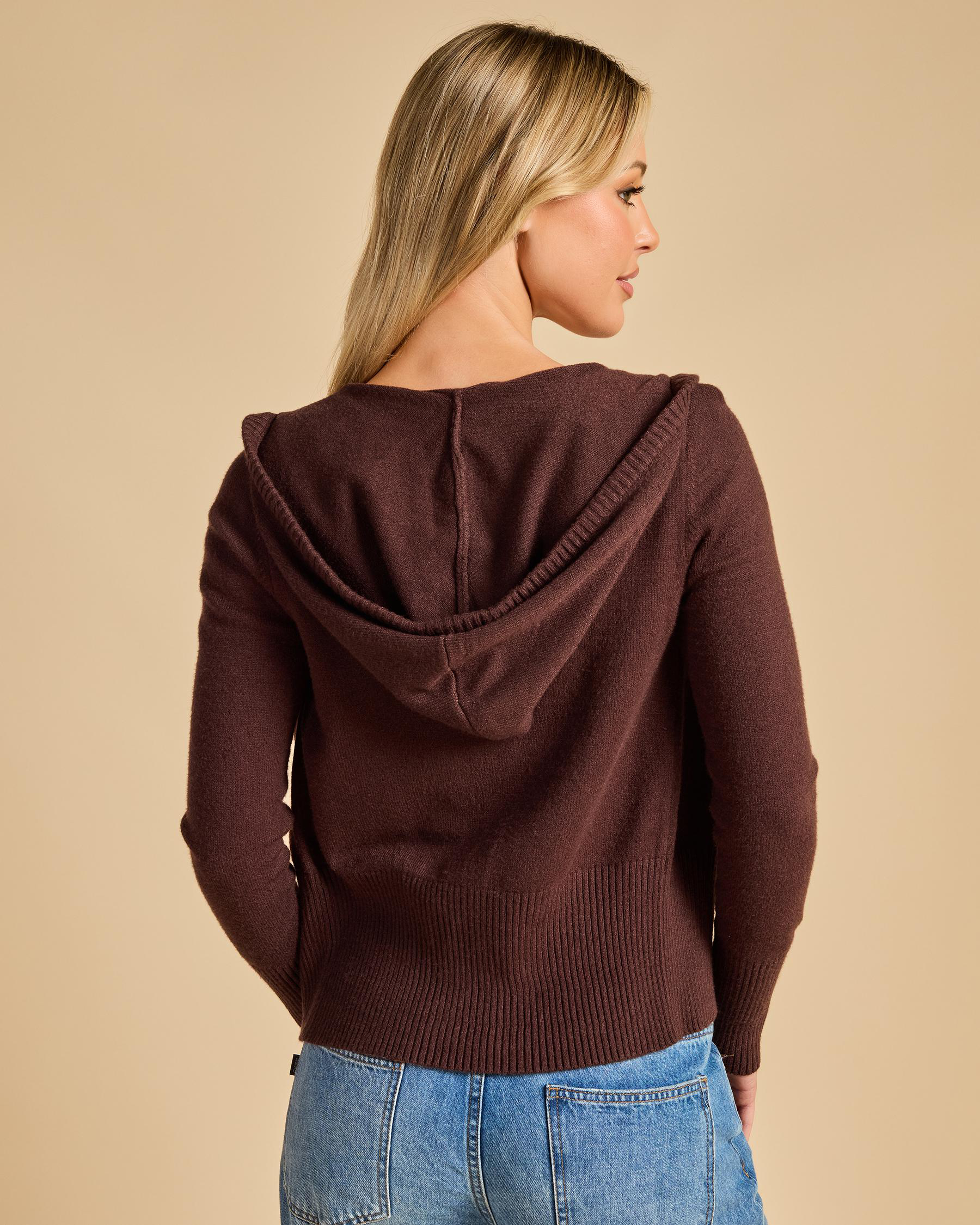 Cora Hooded Zip Knit Jumper