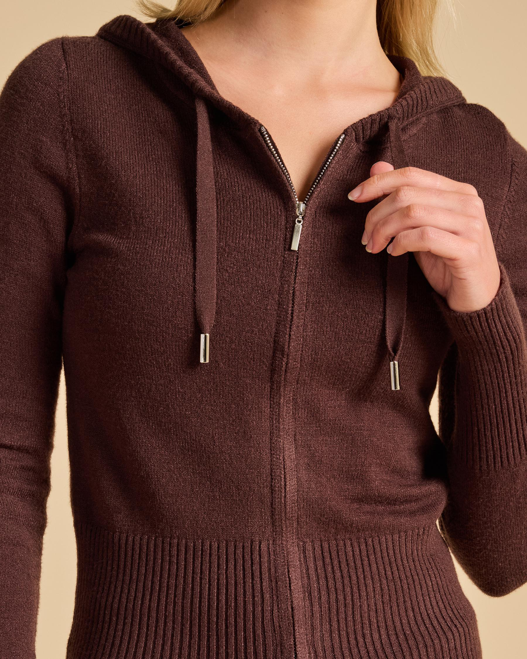 Cora Hooded Zip Knit Jumper