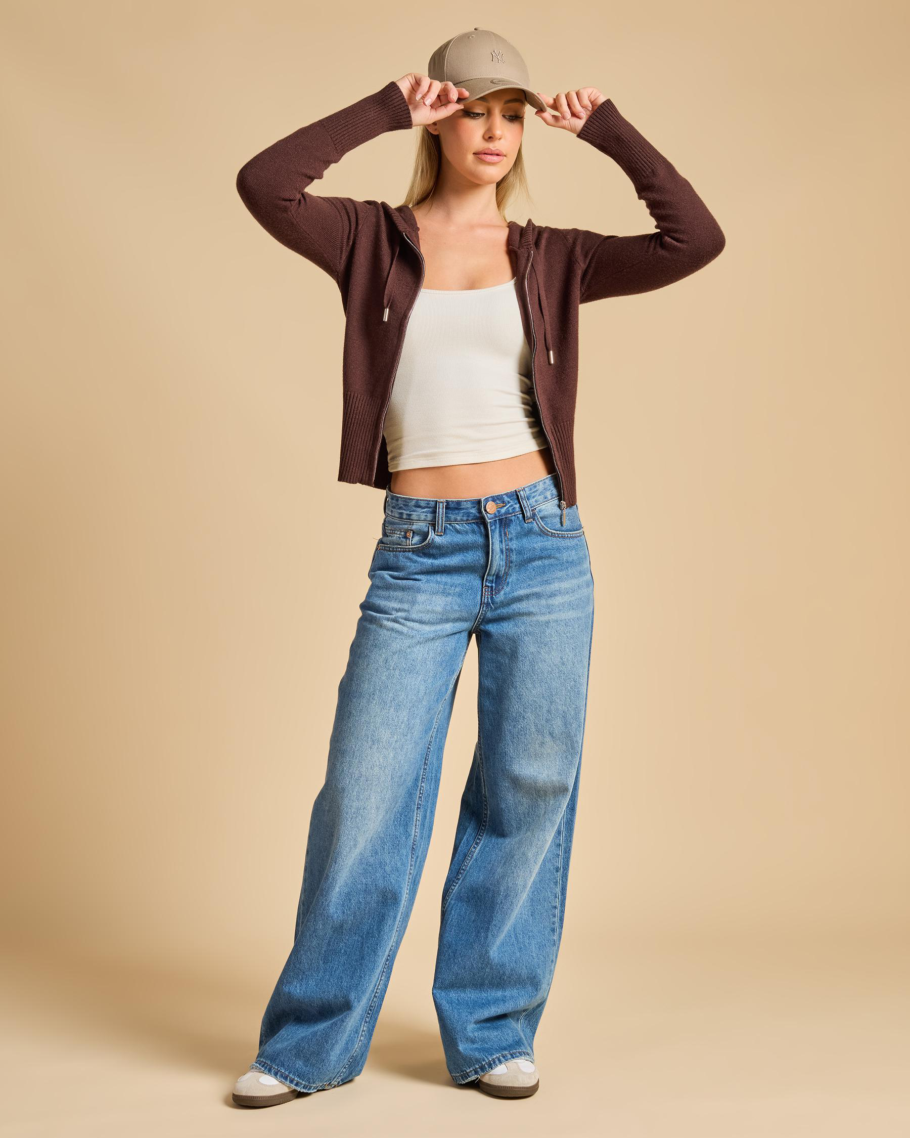 Cora Hooded Zip Knit Jumper