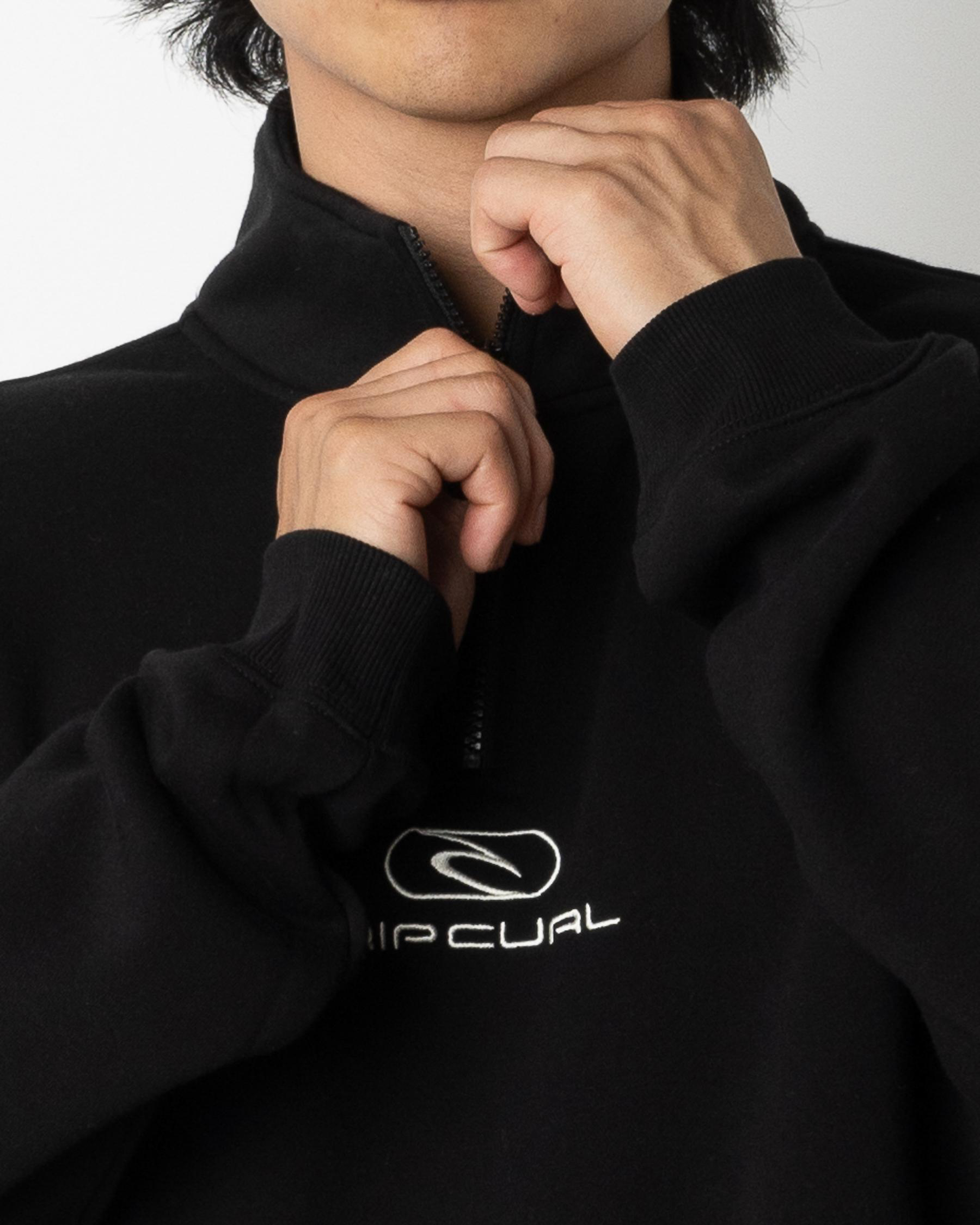 Pill Icon 1/4 Zip Crewneck Sweatshirt