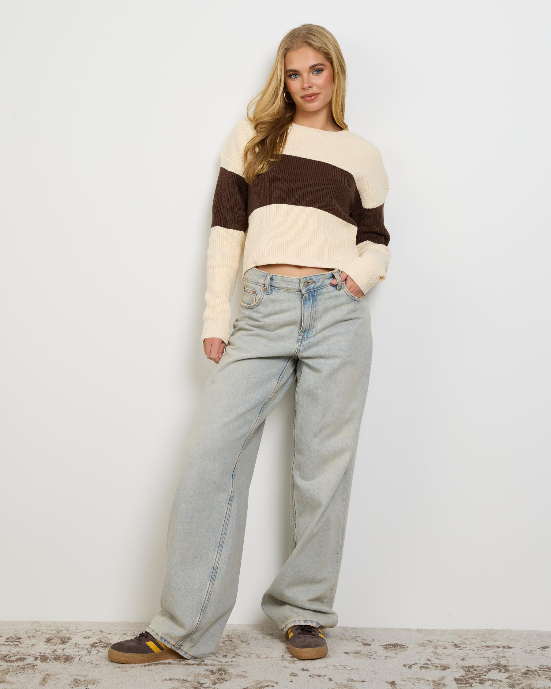 Argus Stripe Crew Neck Knit Jumper