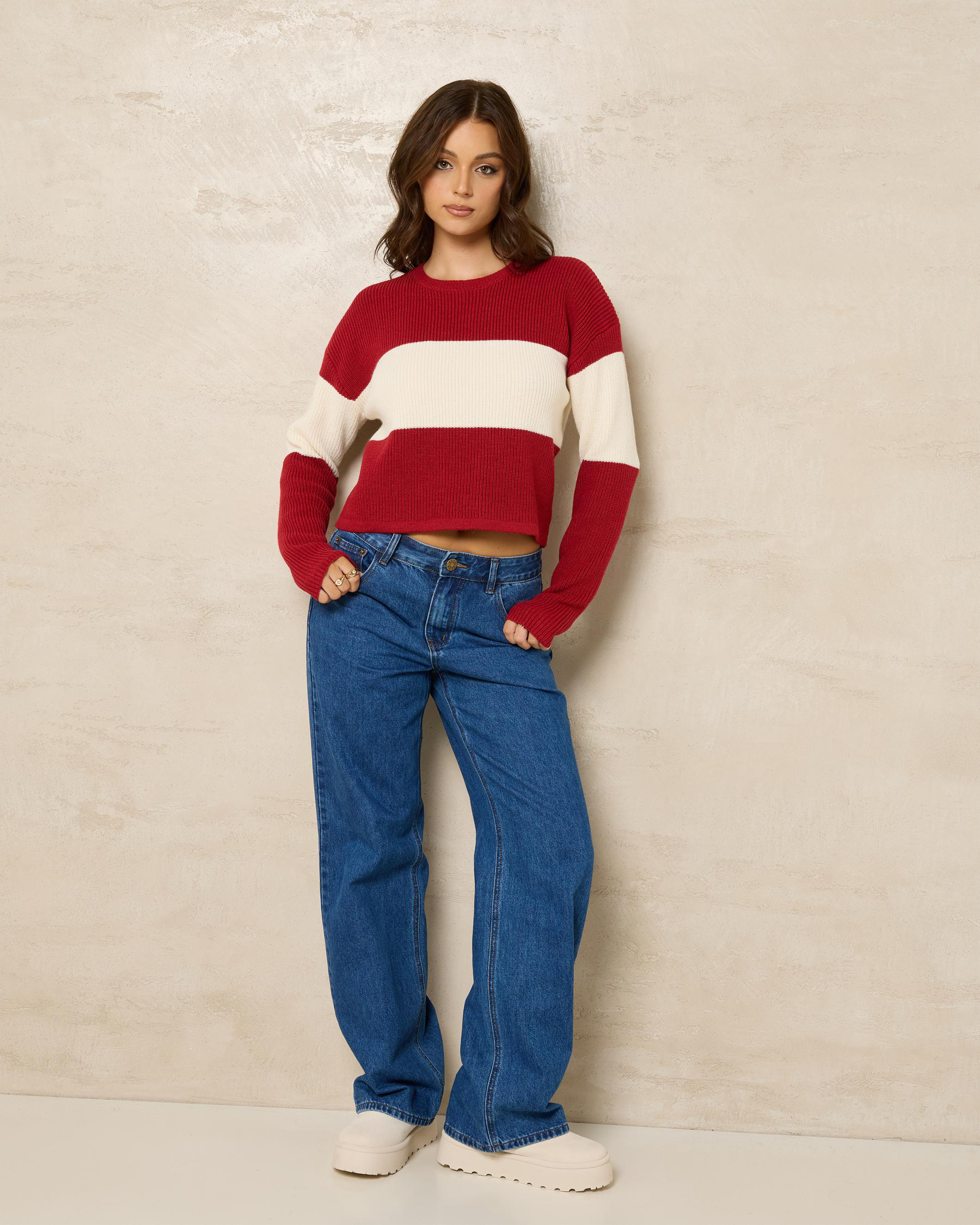 Argus Stripe Crew Neck Knit Jumper
