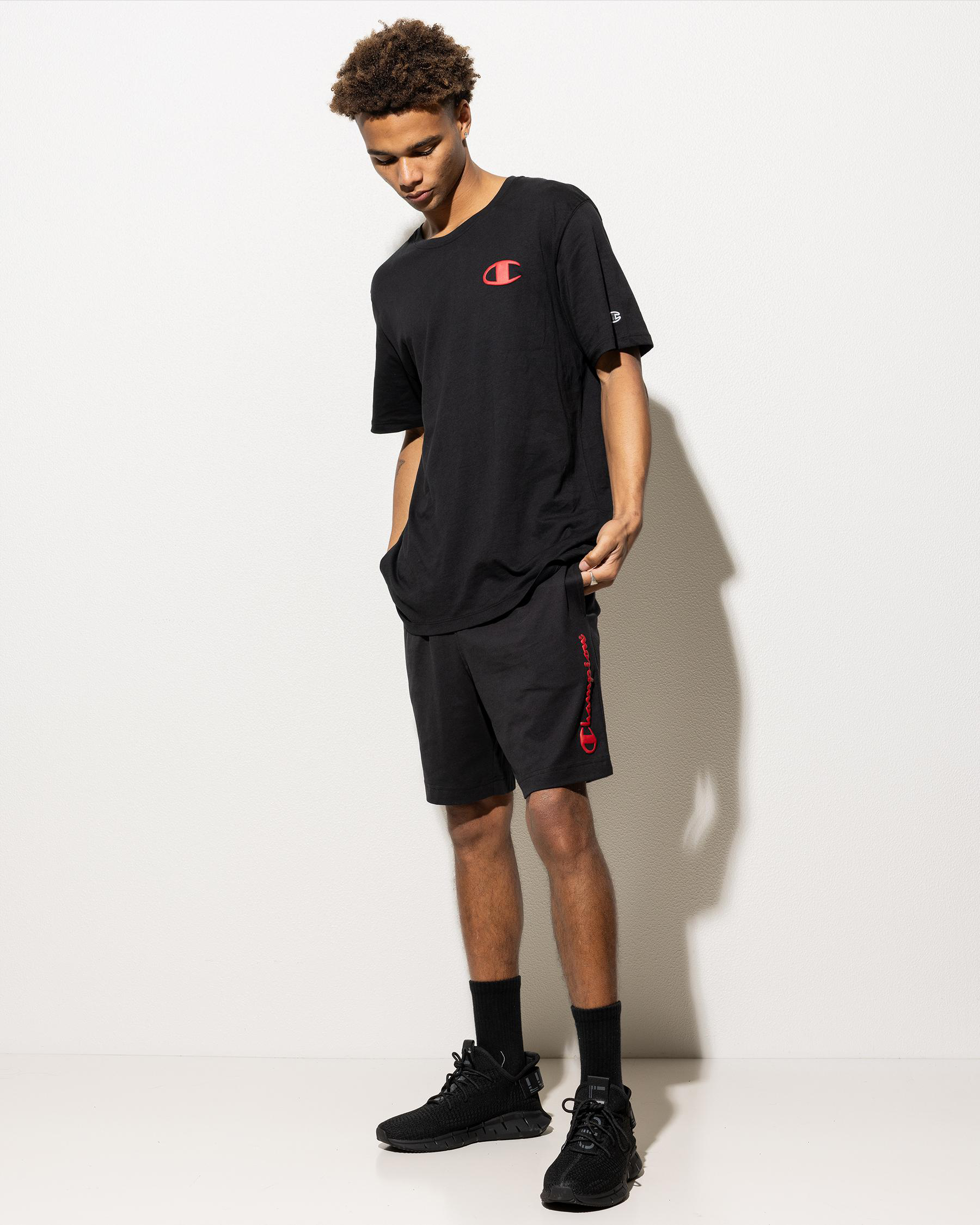 Champion Puff Script Jersey Shorts
