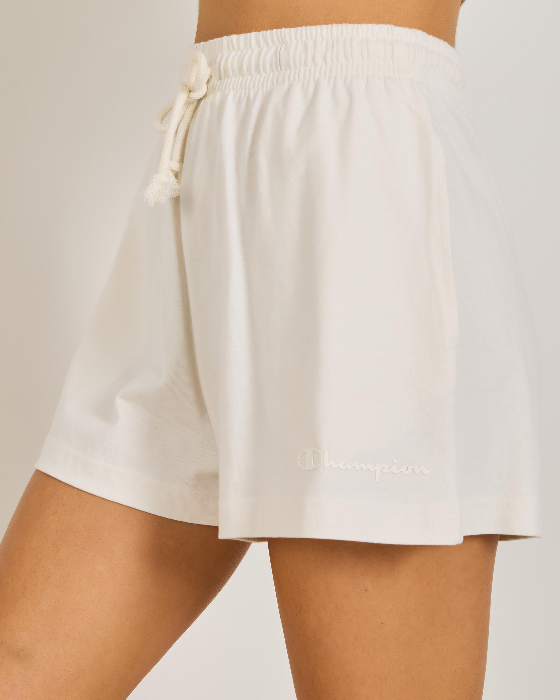 Hi-Waist Tonal Jersey Shorts