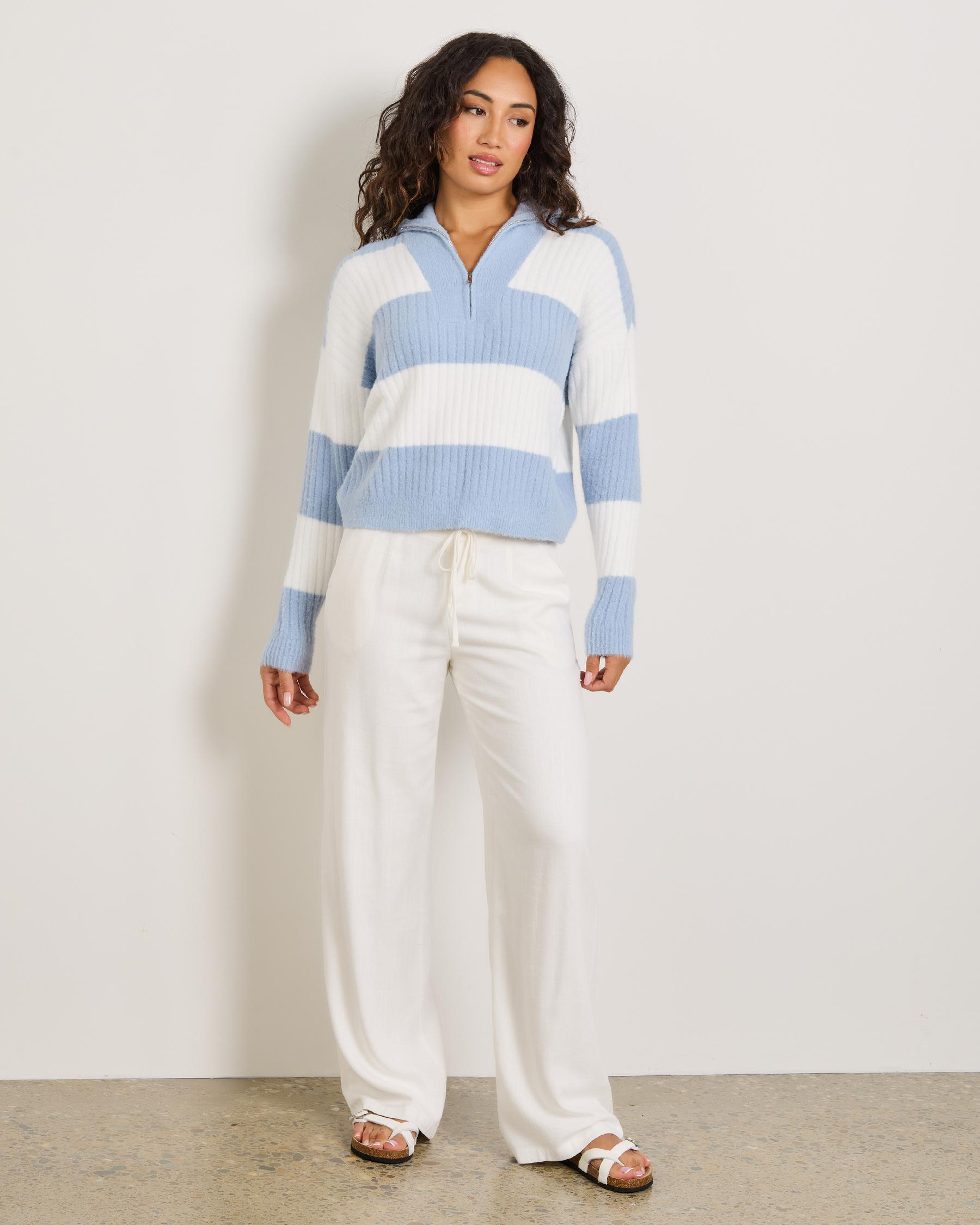 Atlas Half Zip Knit Jumper