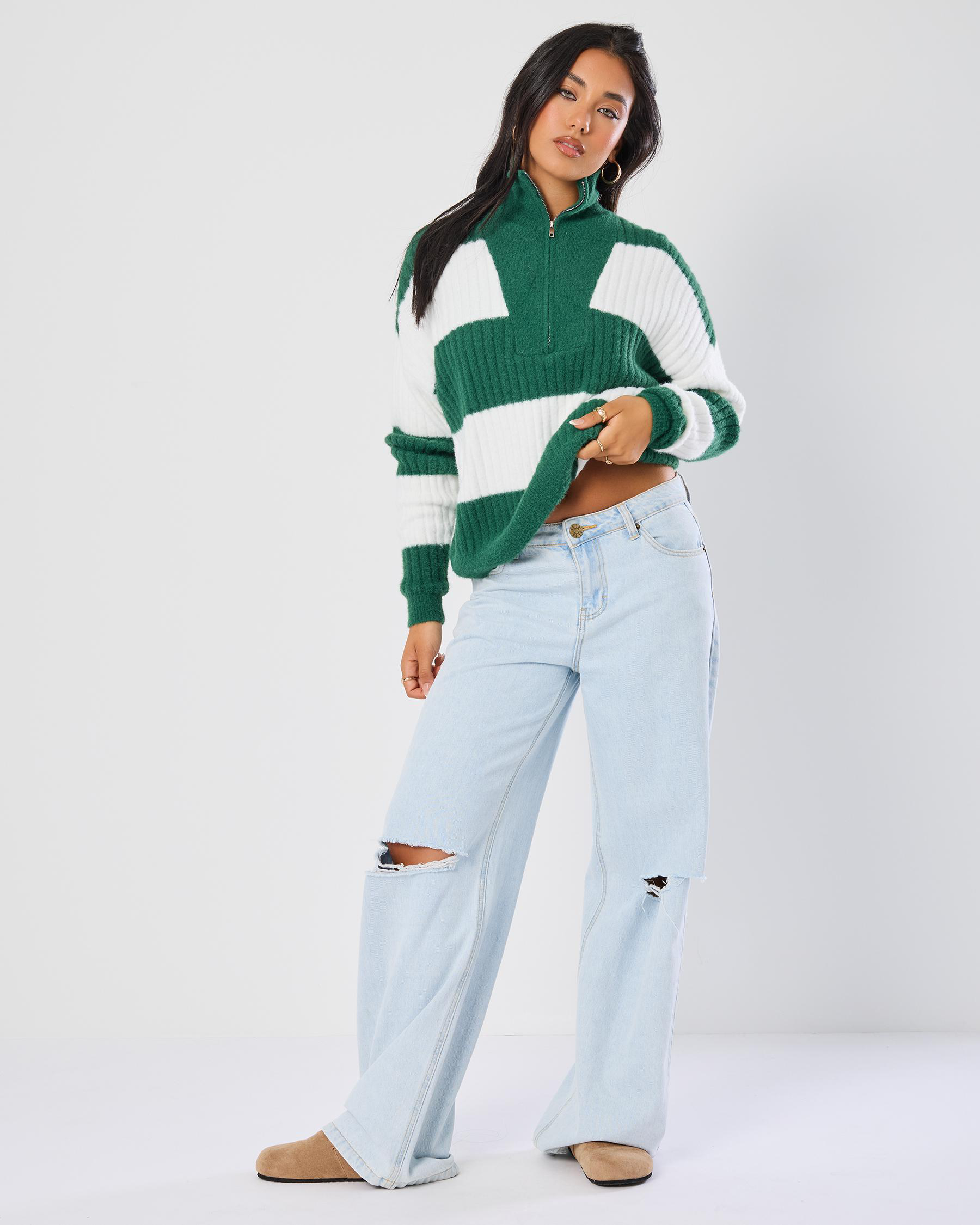 Atlas Half Zip Knit Jumper