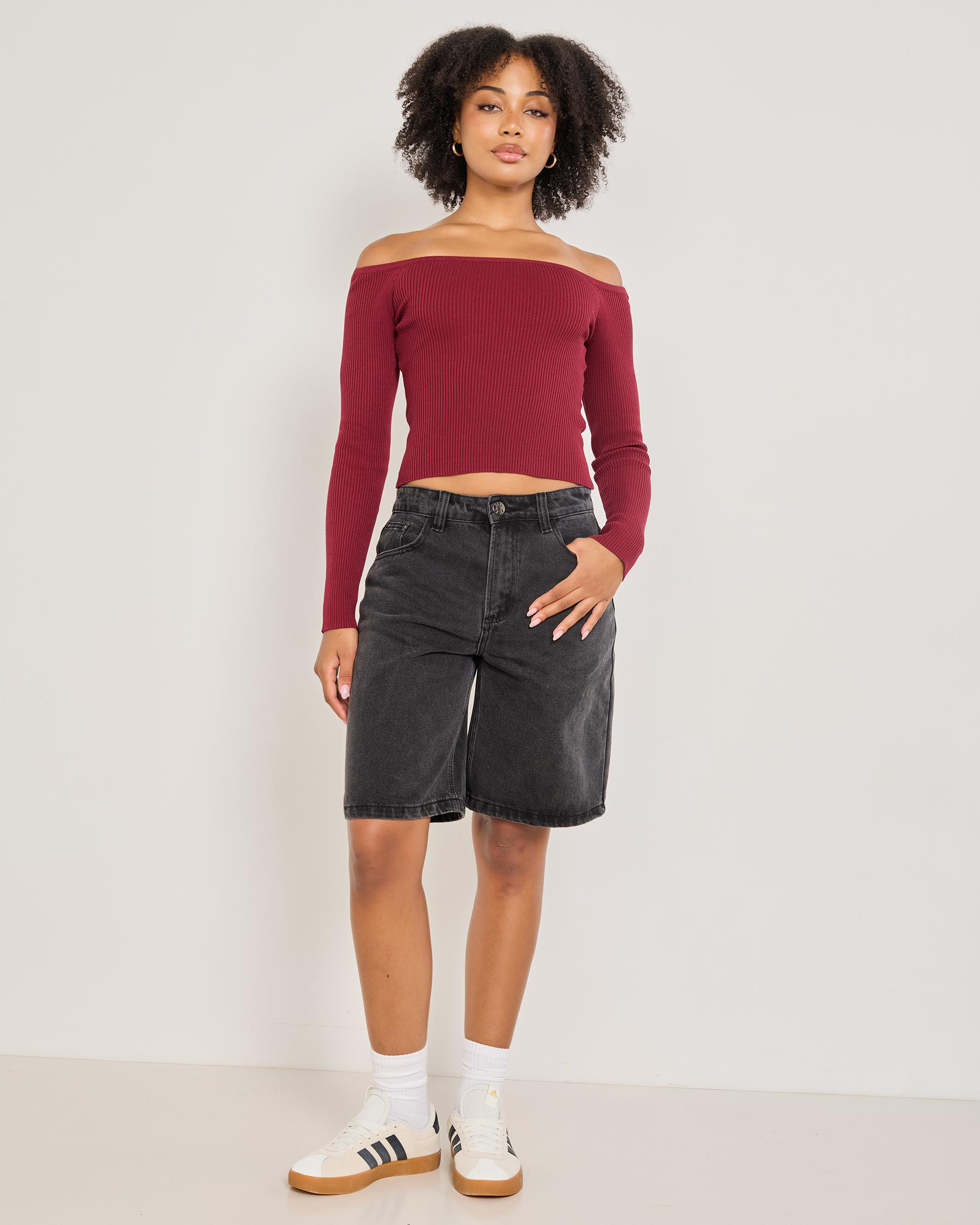 Kylie Off Shoulder Knit Top