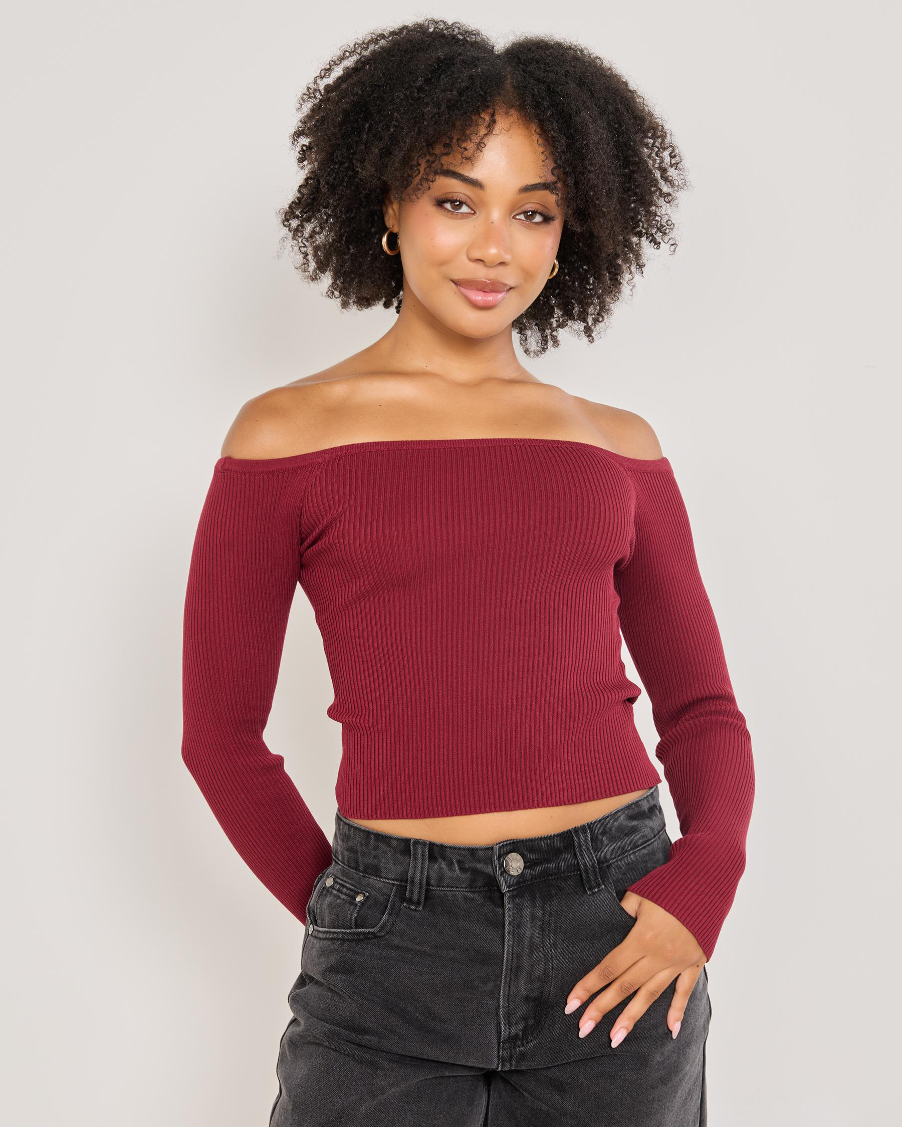 Kylie Off Shoulder Knit Top