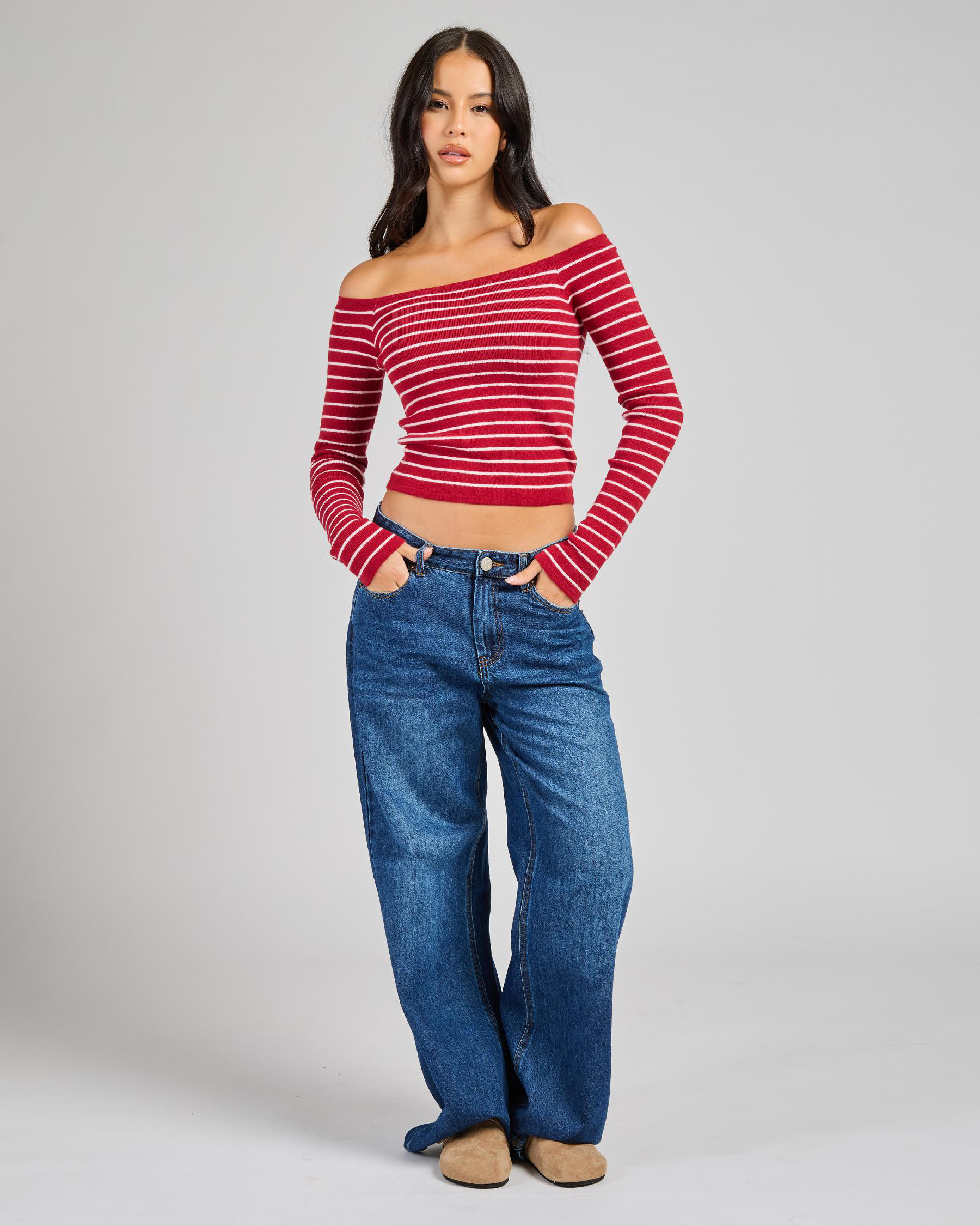 Kimberly Off Shoulder Knit Top