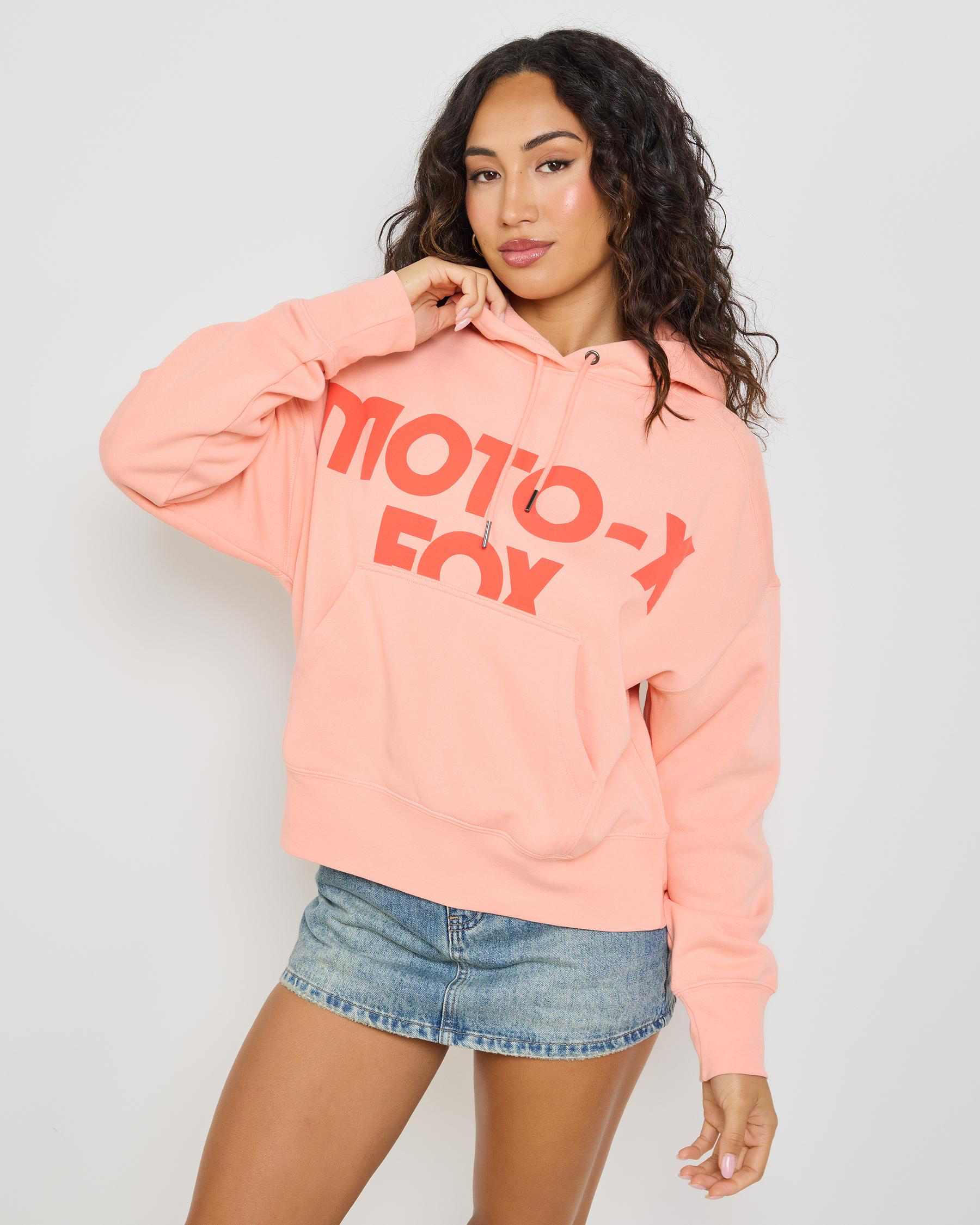 Moto-X Oversized Fleece Pullover Hoodie