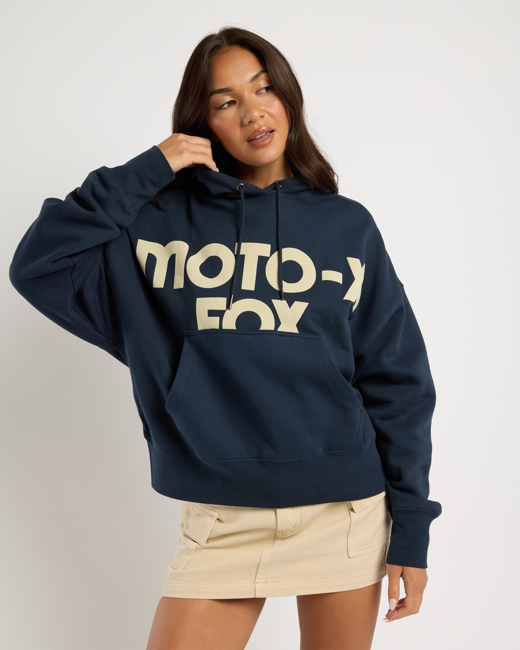 Moto-X Oversized Fleece Pullover Hoodie