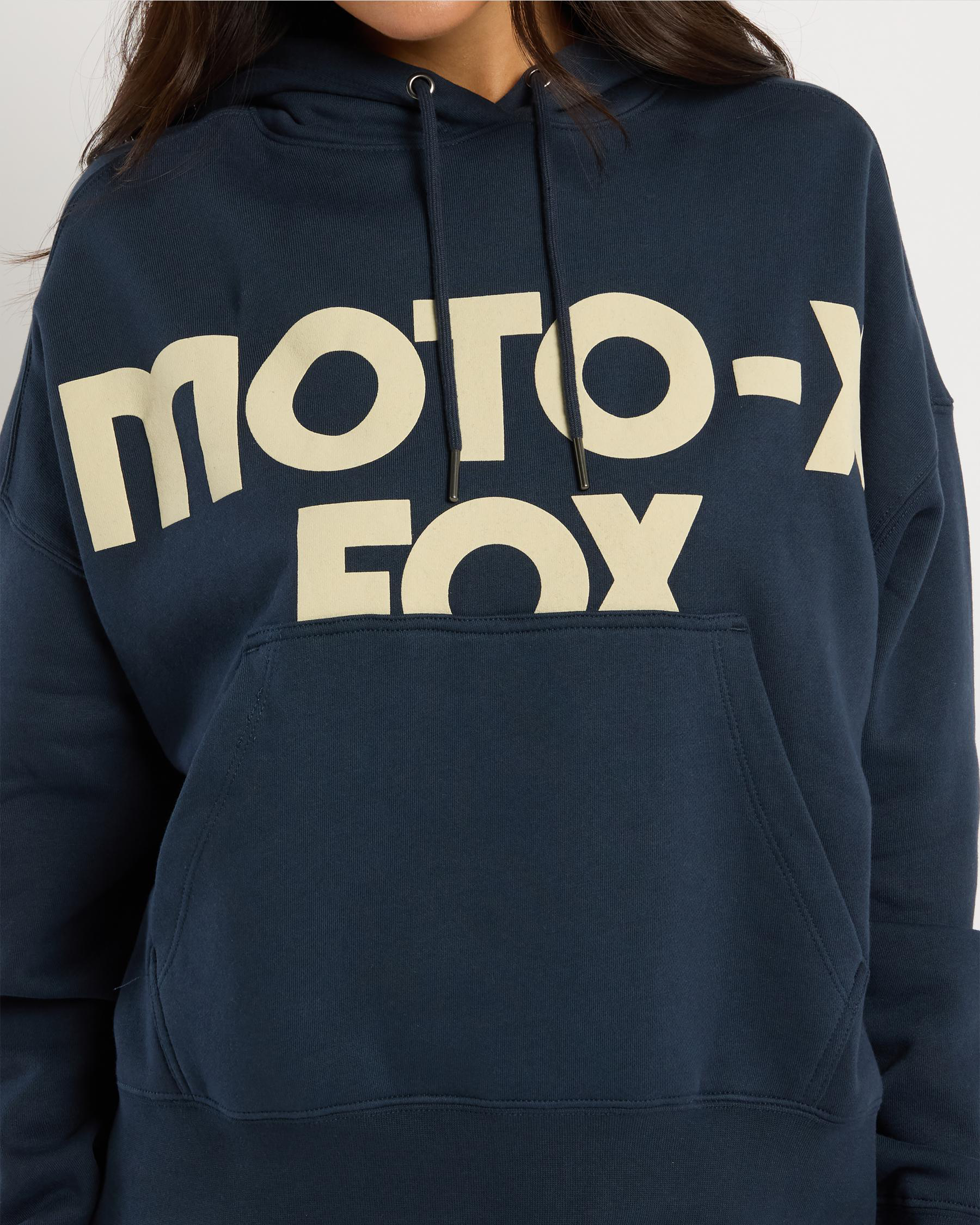 Moto-X Oversized Fleece Pullover Hoodie