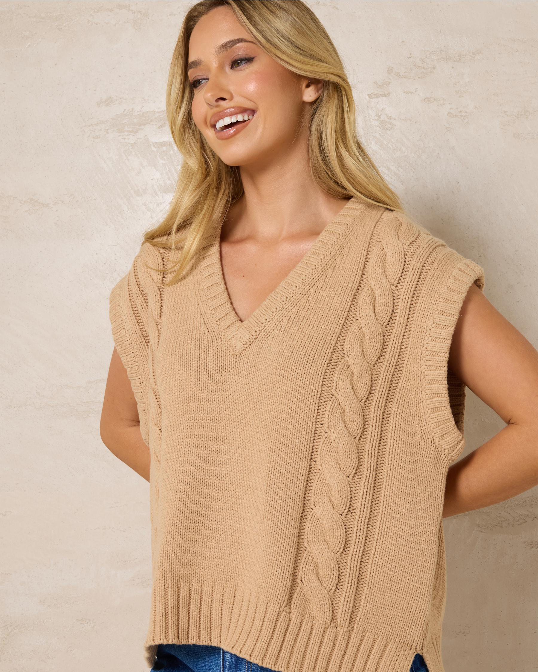 Finley Cable Knit Vest