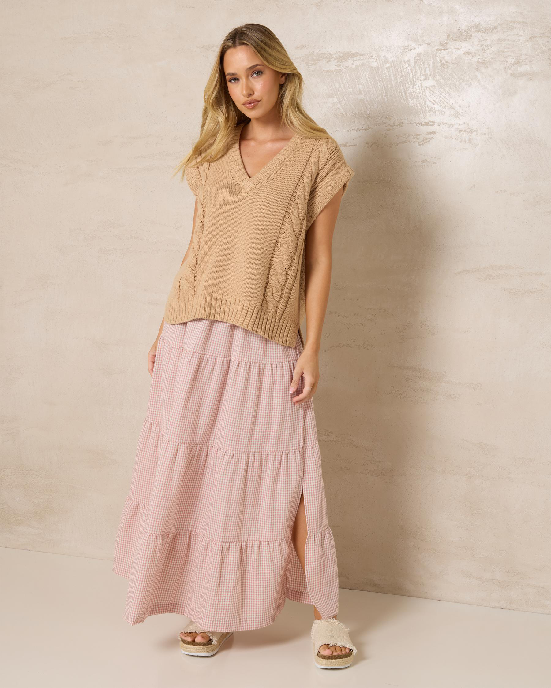 Finley Cable Knit Vest