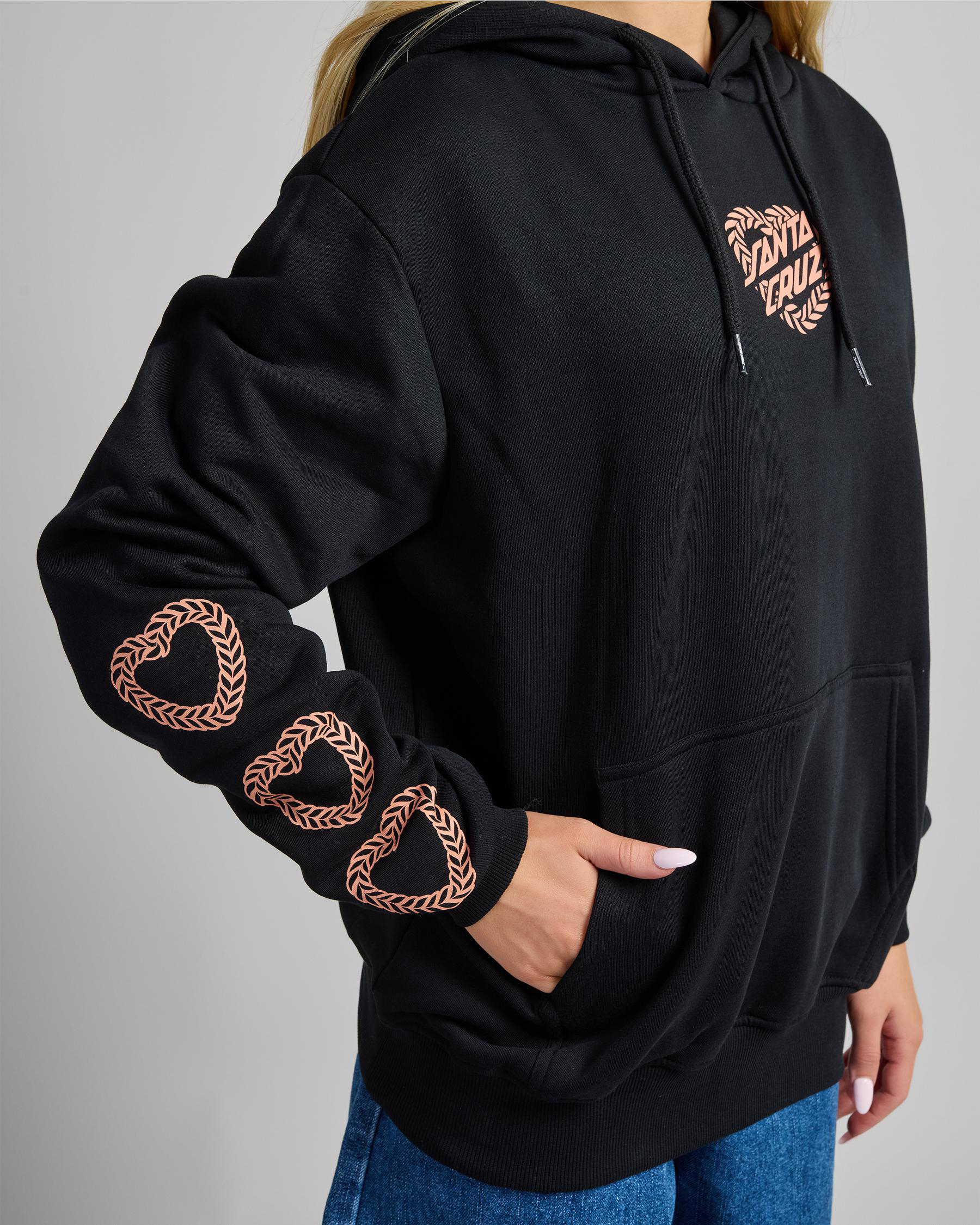 Heart Wreath Set Front Hoodie