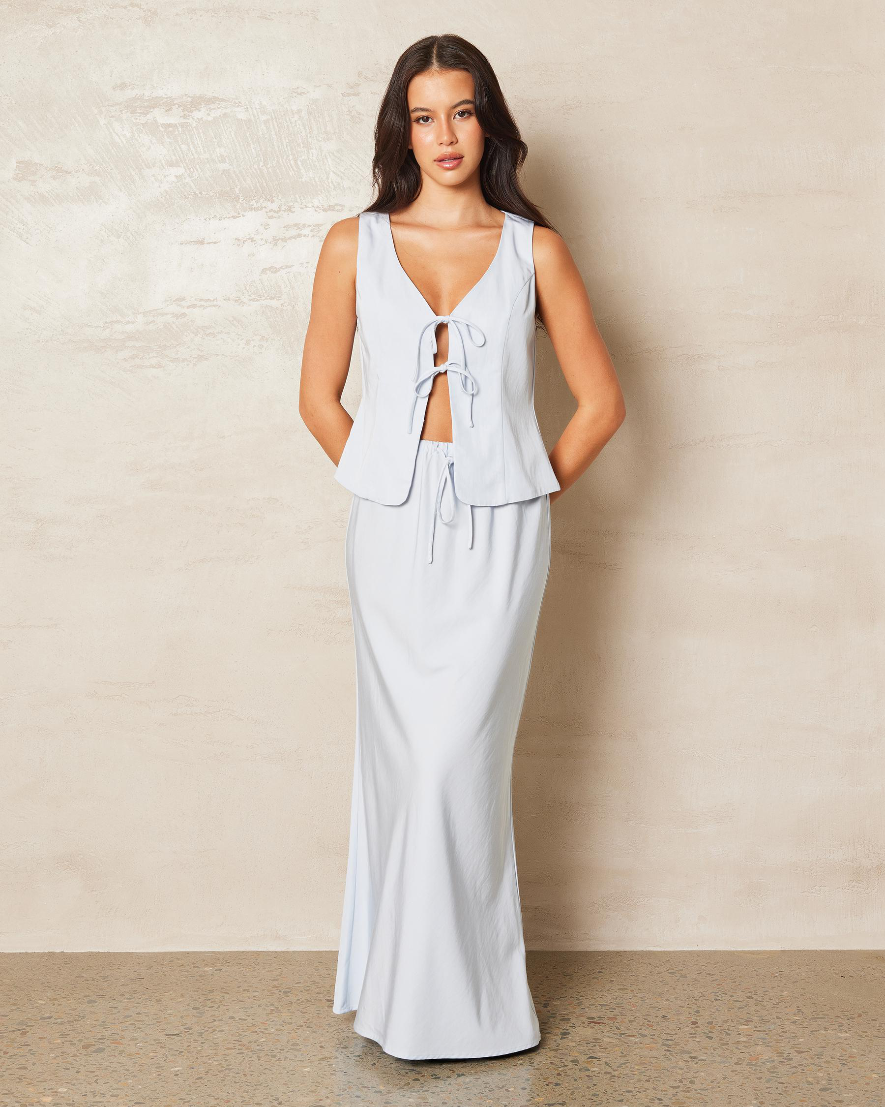 Emmi Cupro Tie Front Vest