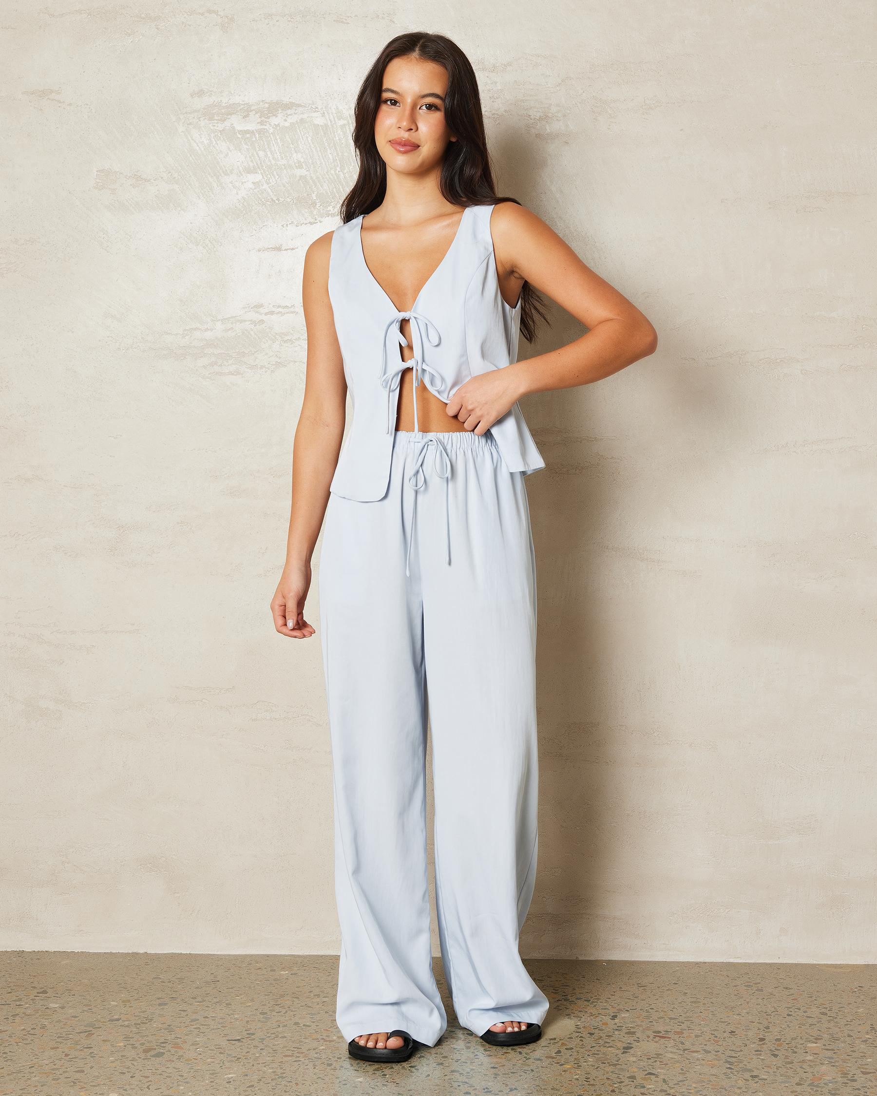 Emmi Cupro Tie Front Vest