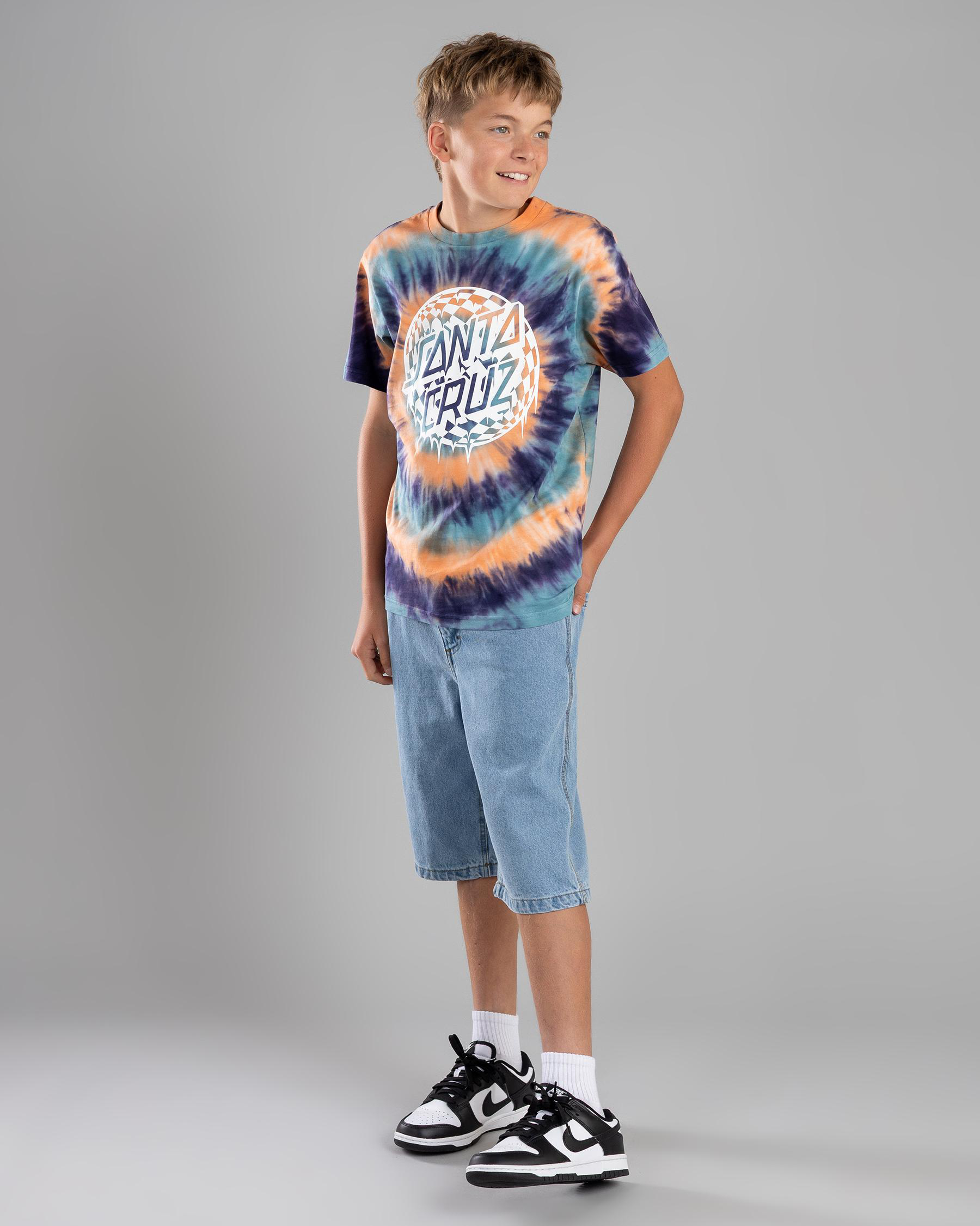 Check Waste Dot Mono Front T-Shirt