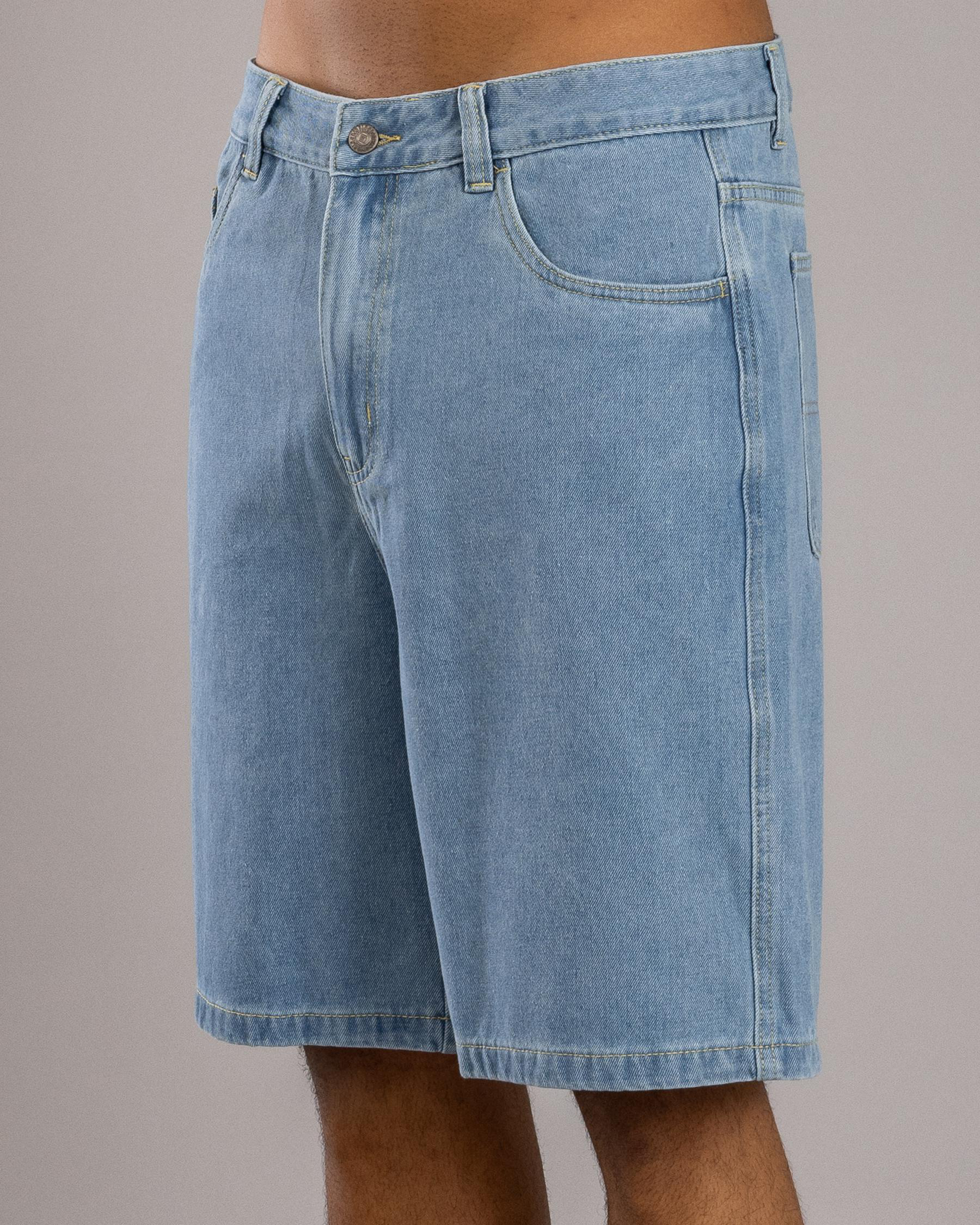 Embroidered Denim Shorts