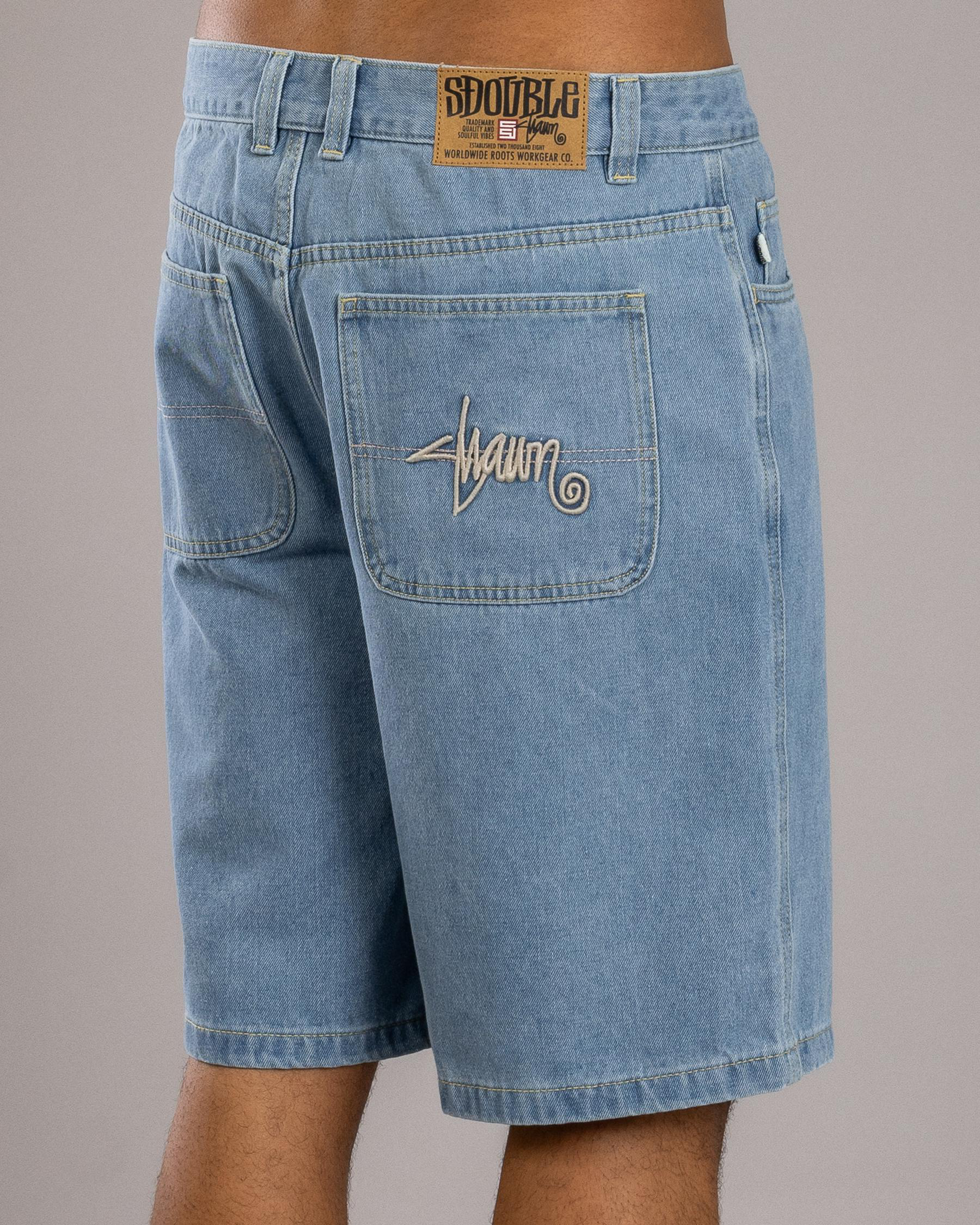 Embroidered Denim Shorts