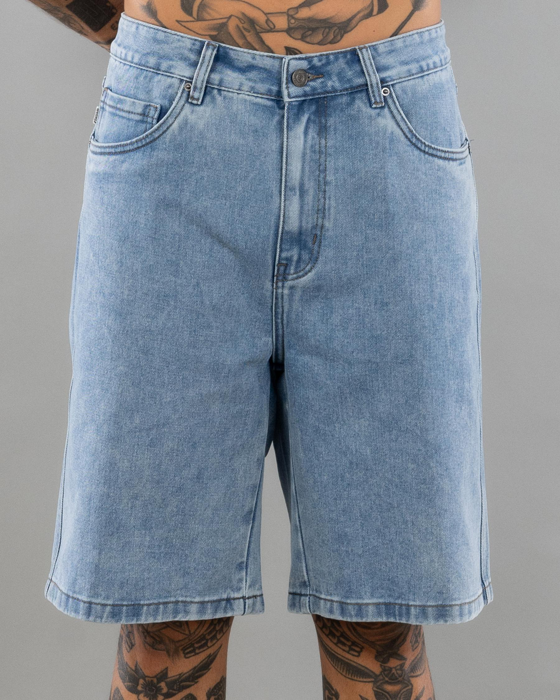 Embroidered Denim Shorts