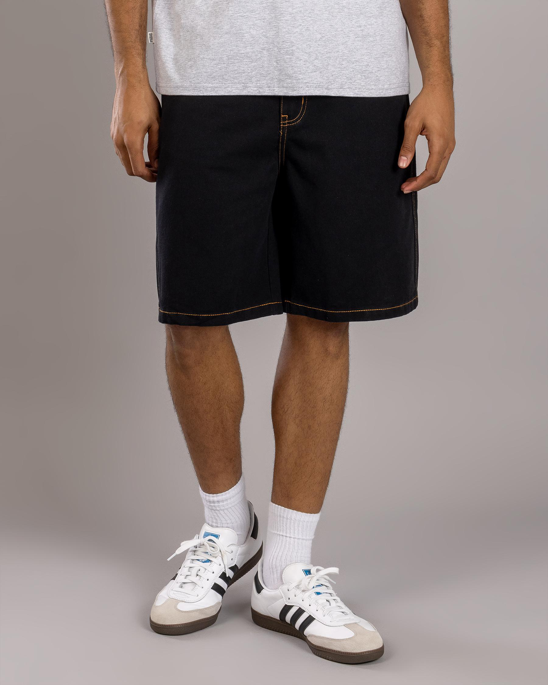 Print Denim Standard Shorts