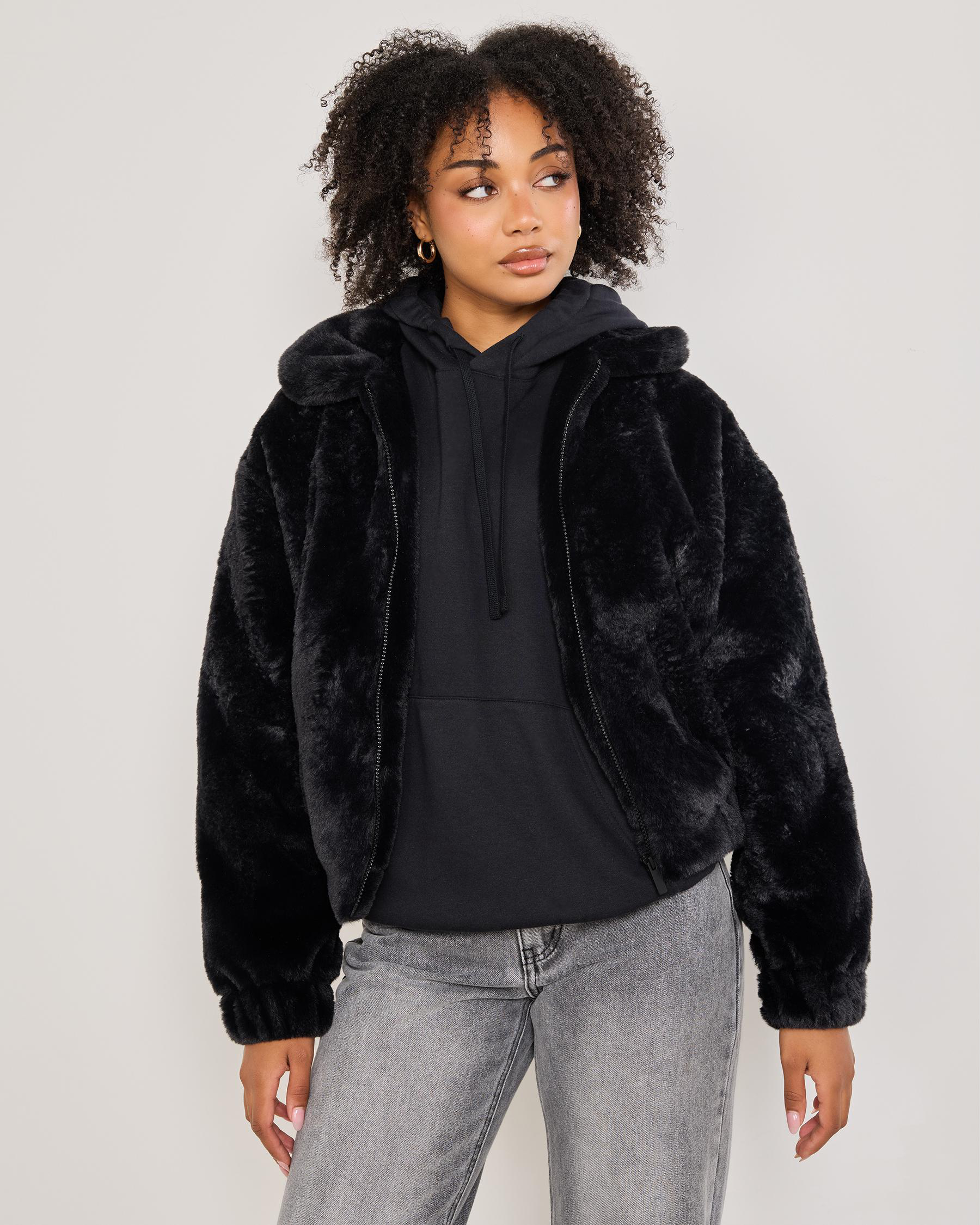 Kick On Faux Fur Jacket