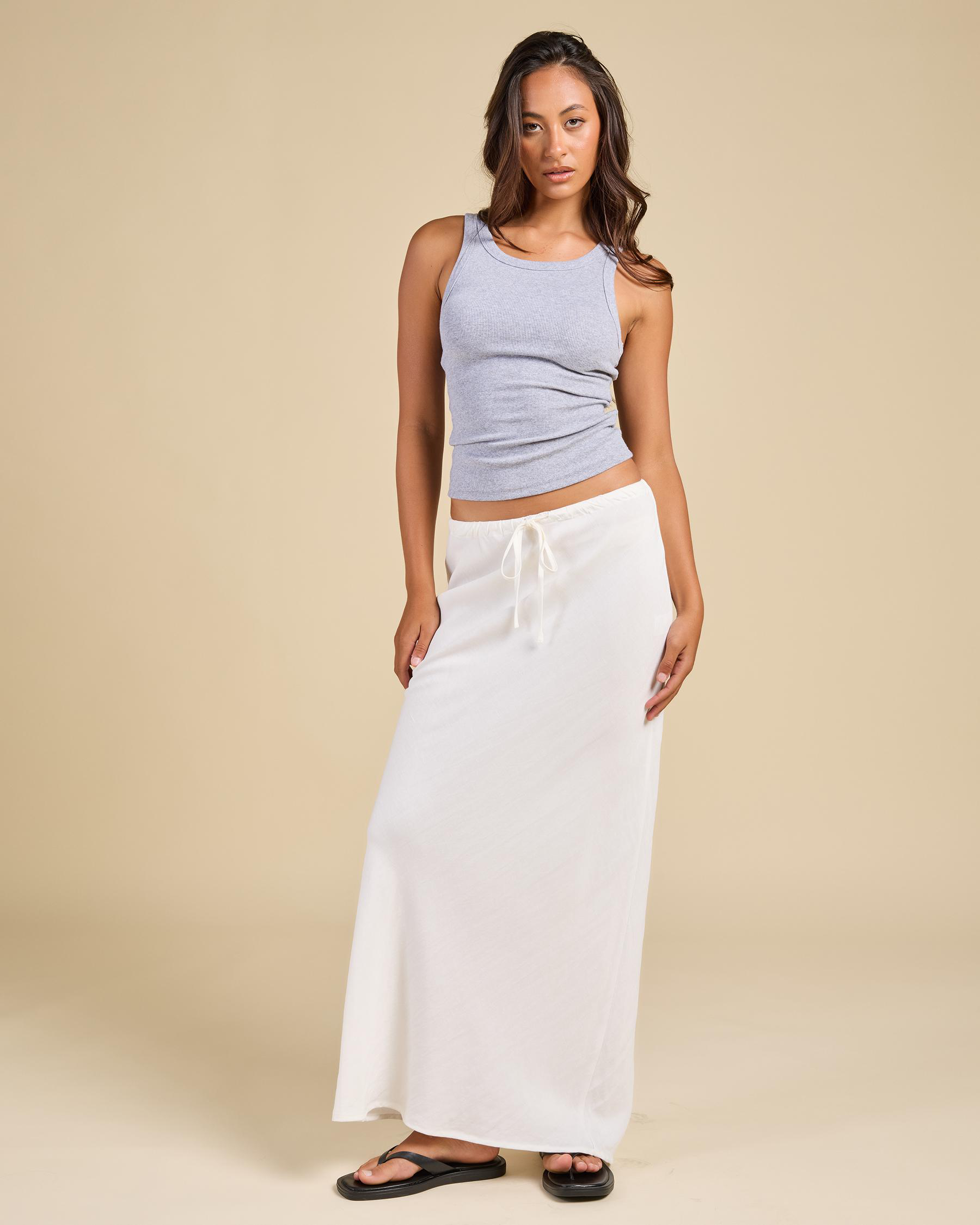 Bias Cut Maxi Skirt