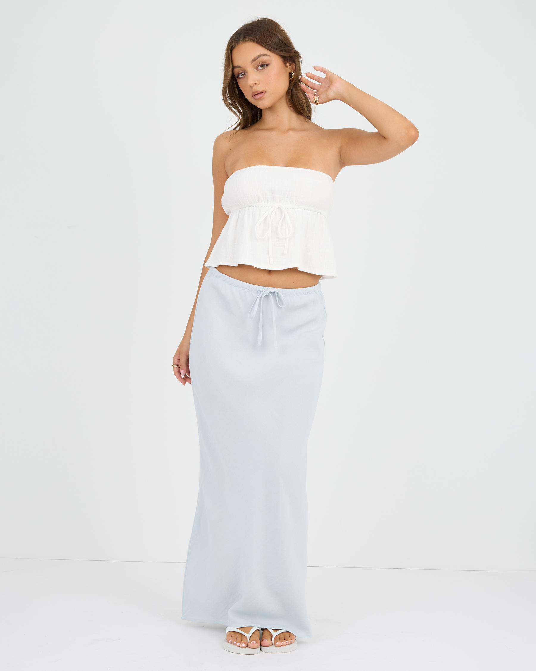 Bias Cut Maxi Skirt