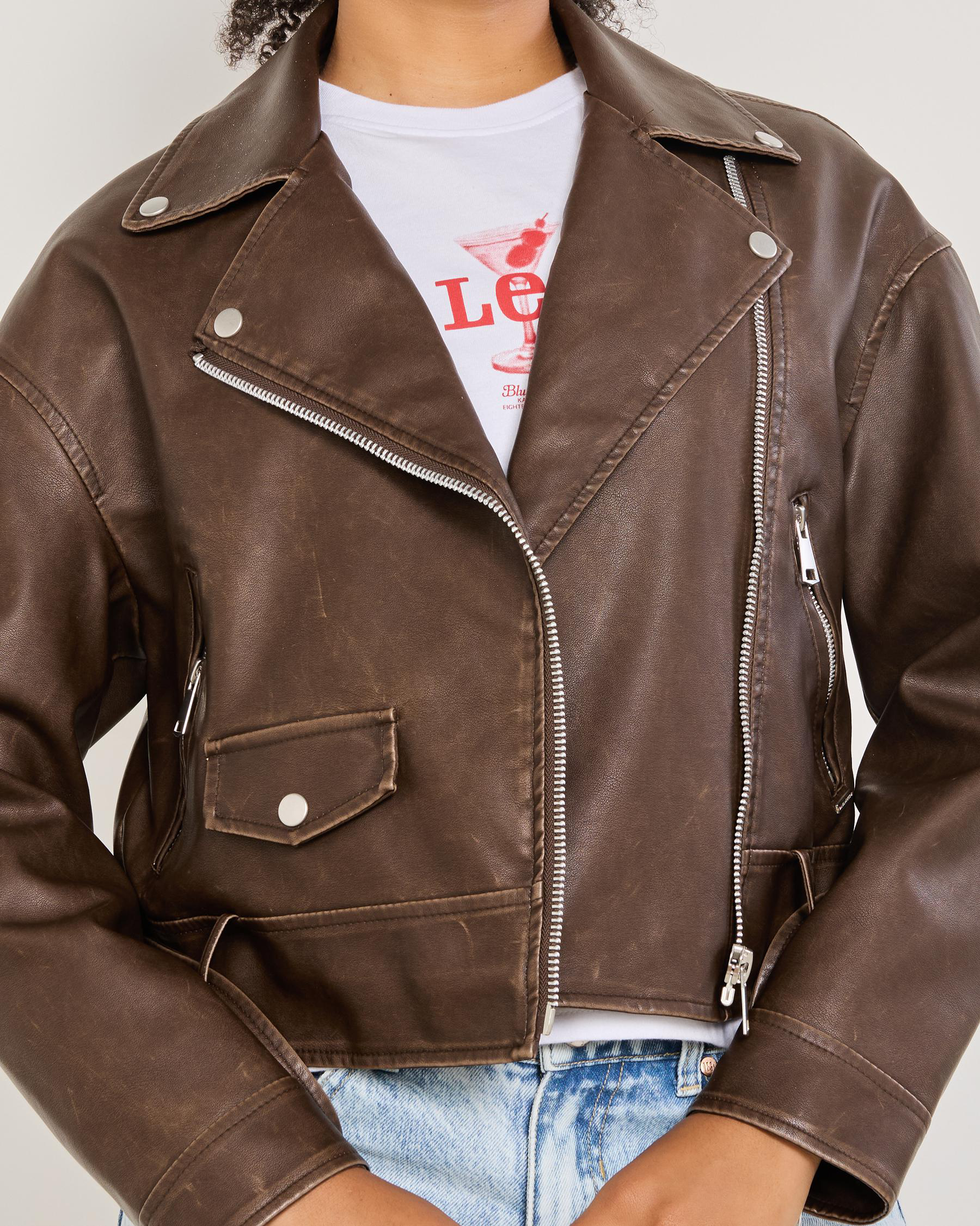 Cruz Faux Leather Jacket