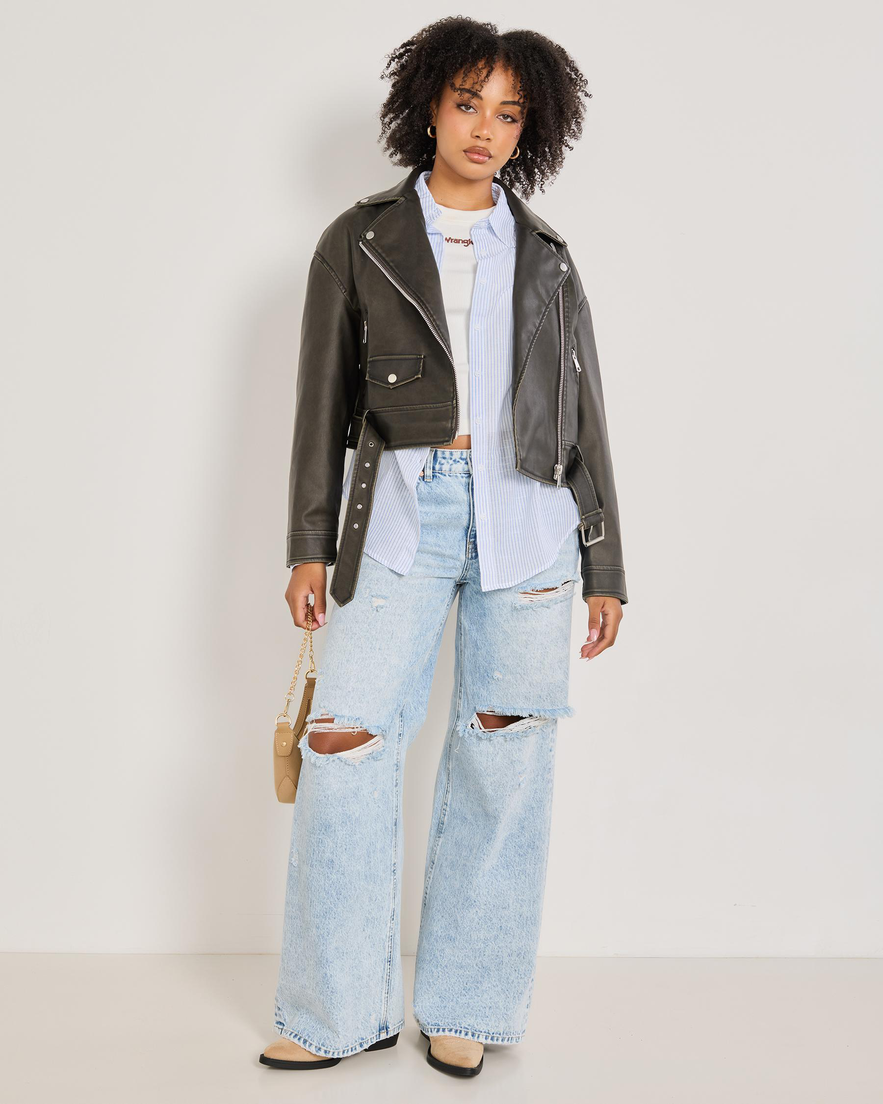 Cruz Faux Leather Jacket