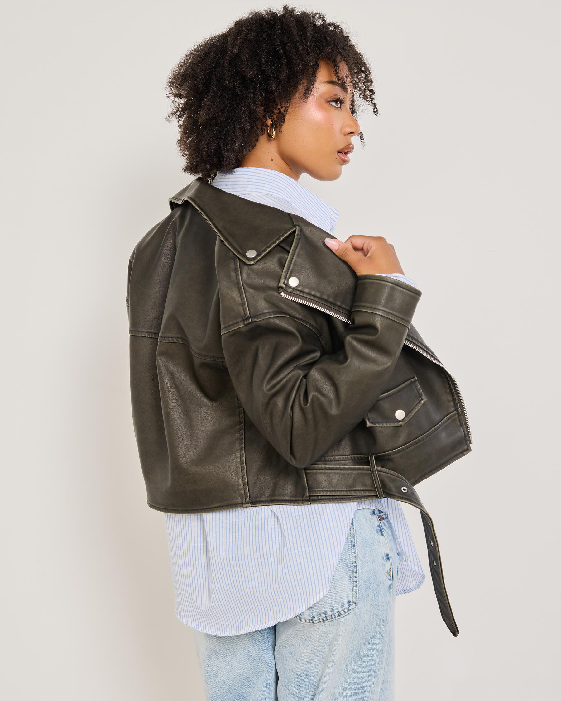 Cruz Faux Leather Jacket