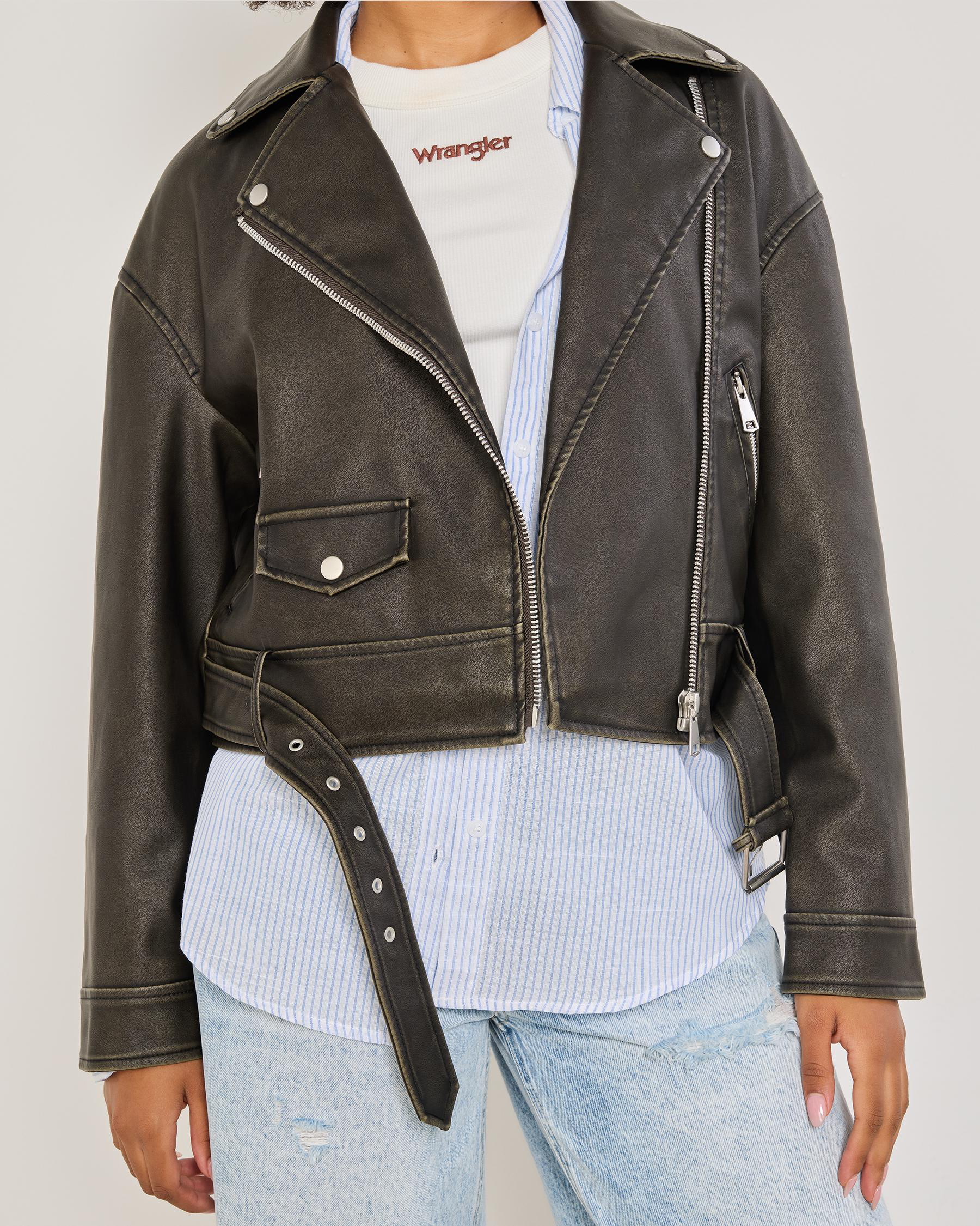 Cruz Faux Leather Jacket