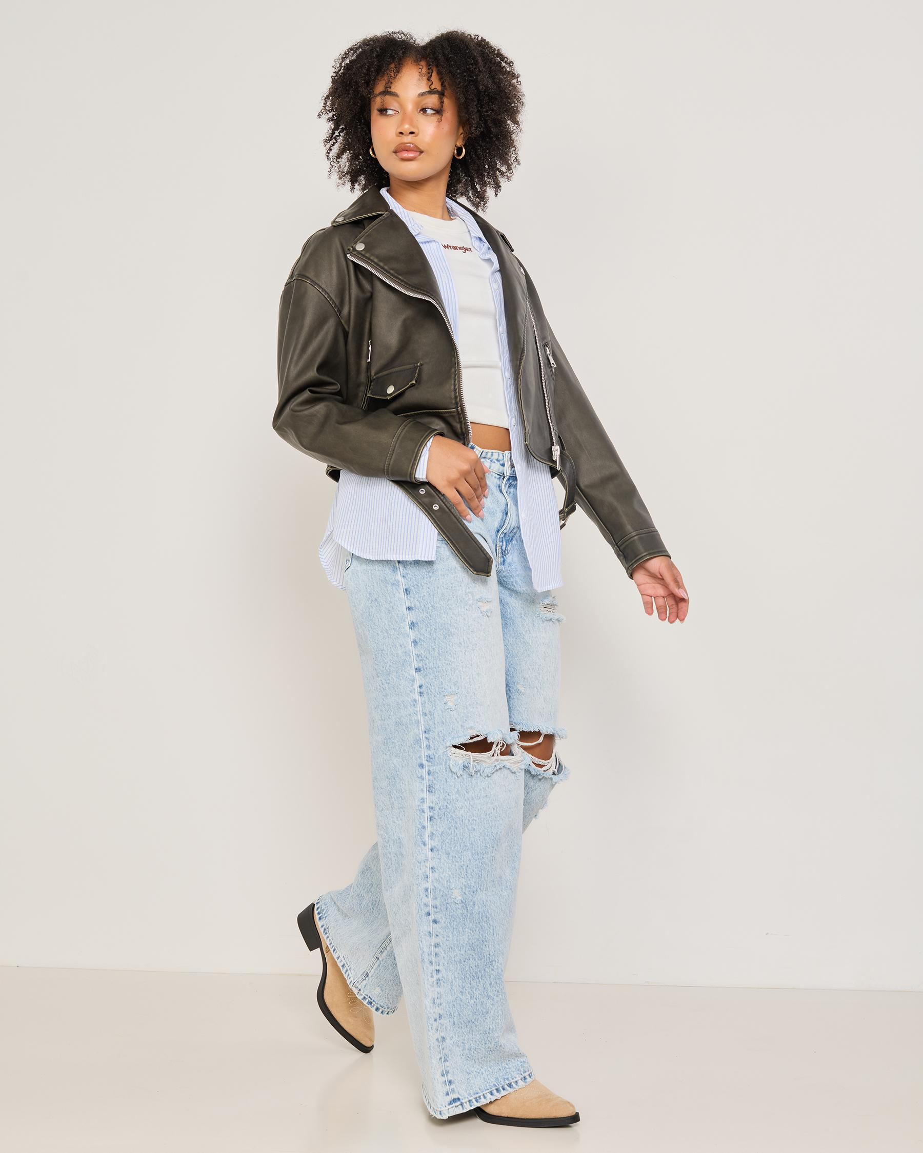 Cruz Faux Leather Jacket