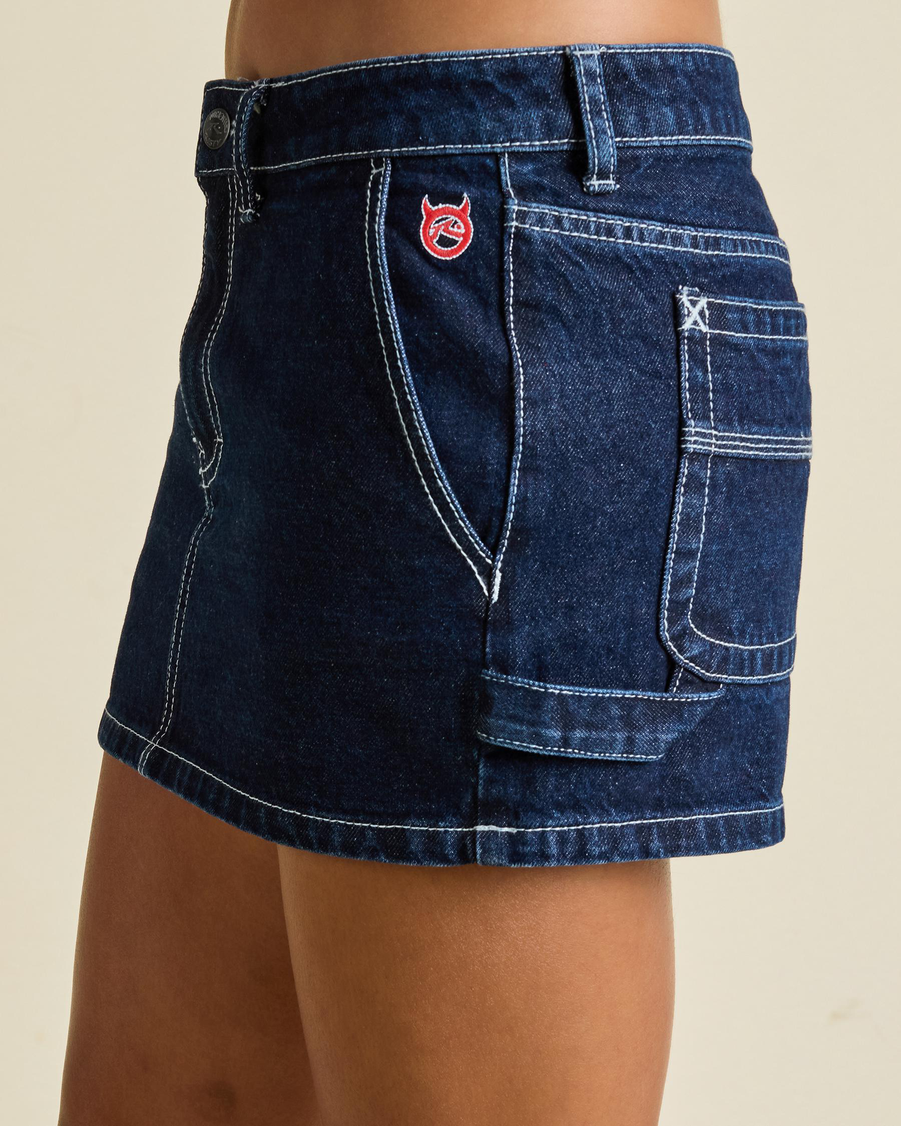 Billie Low Rise Denim Mini Skirt