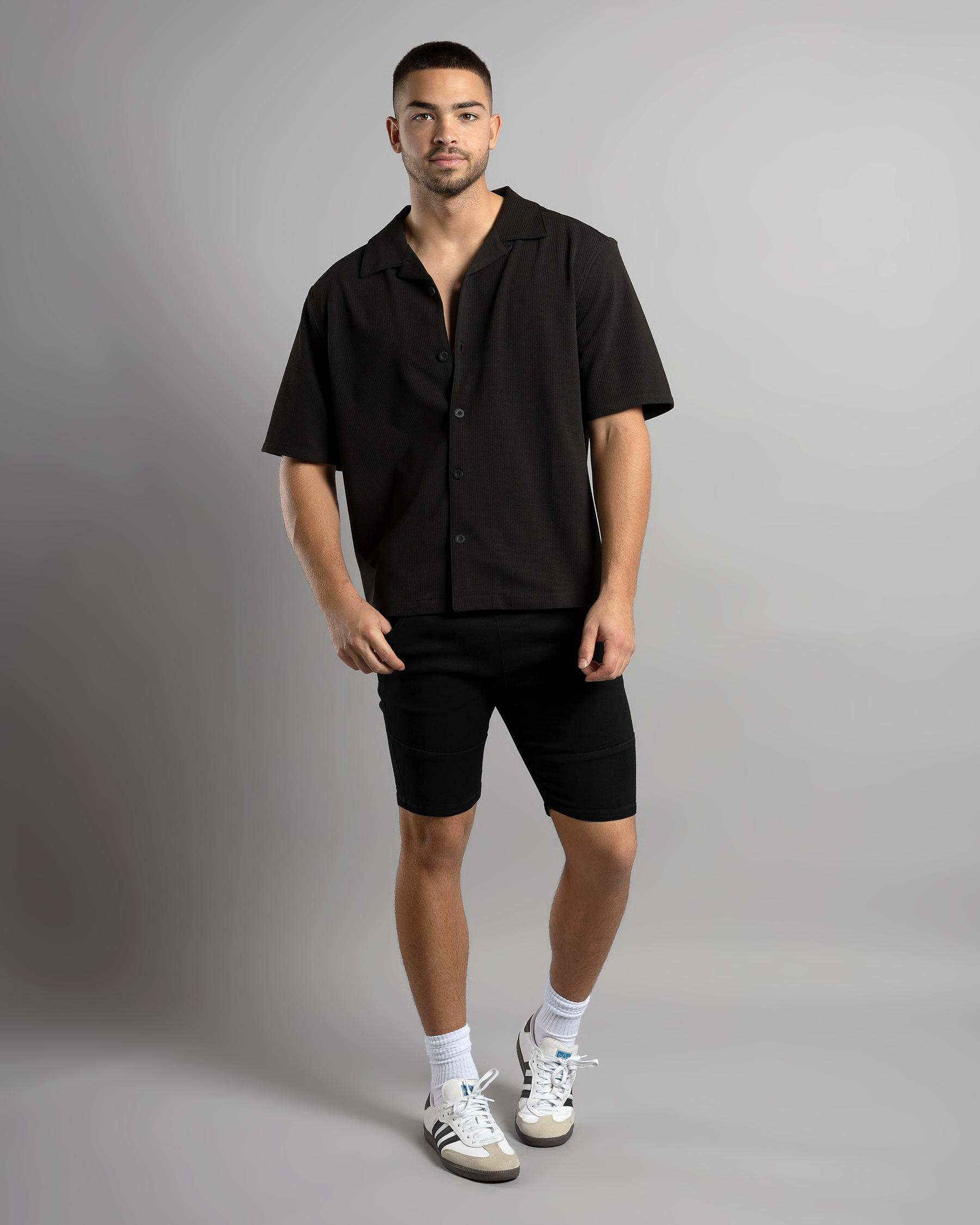 Amalfi Box Cropped Resort Short Sleeve Shirt