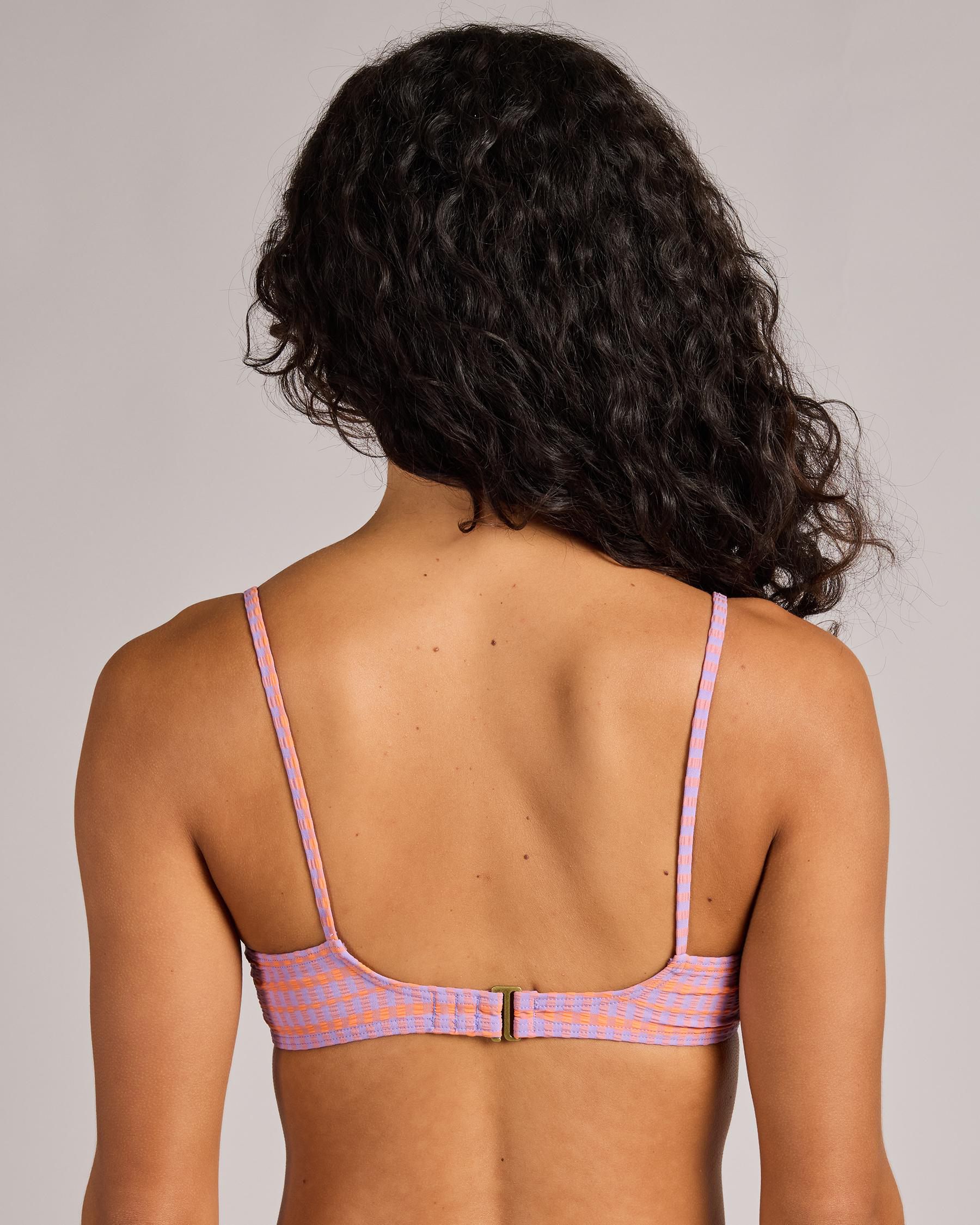 Isles Plaid D-DD Balconette Bikini Top