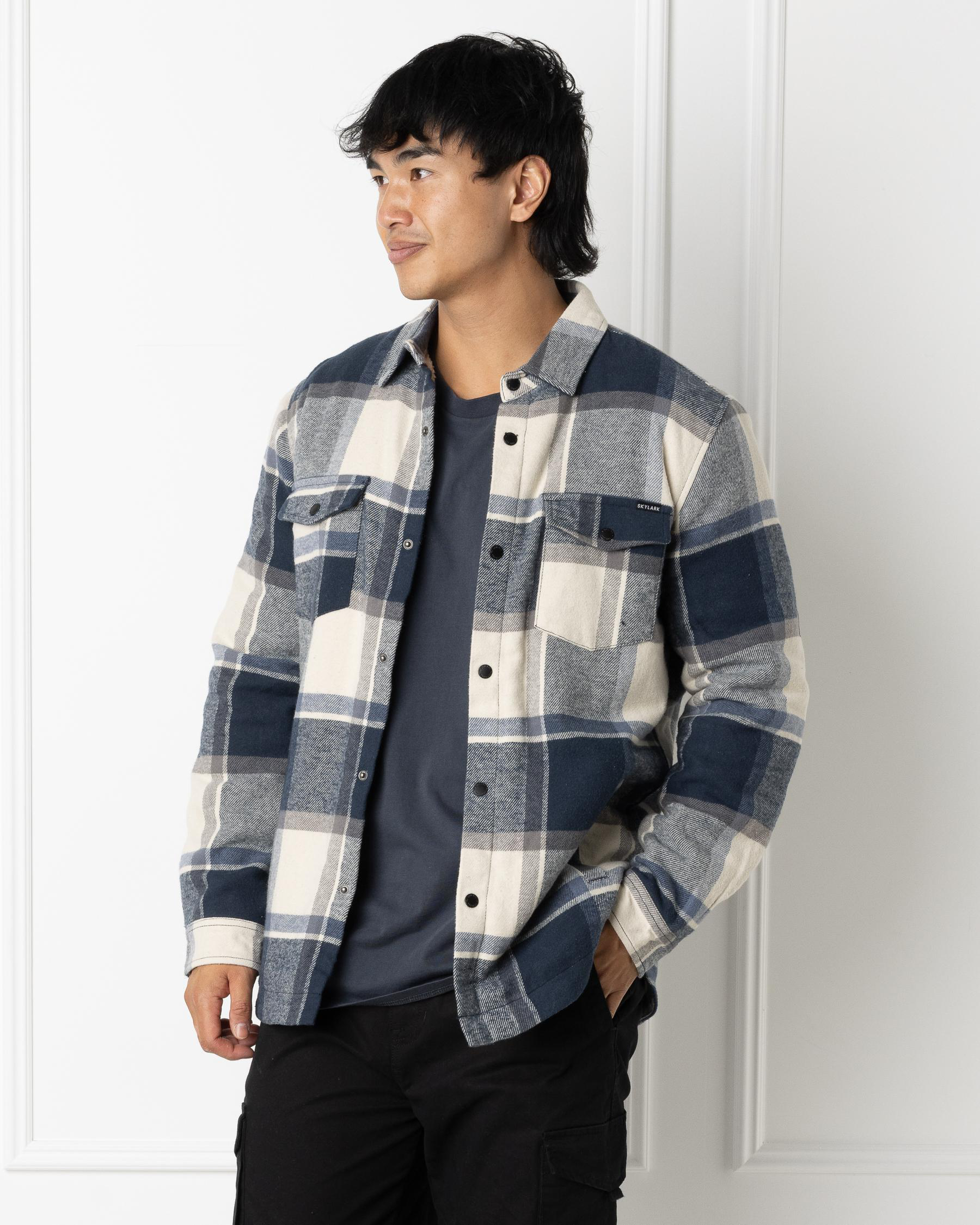 Fractured Long Sleeve Flannel Shirt