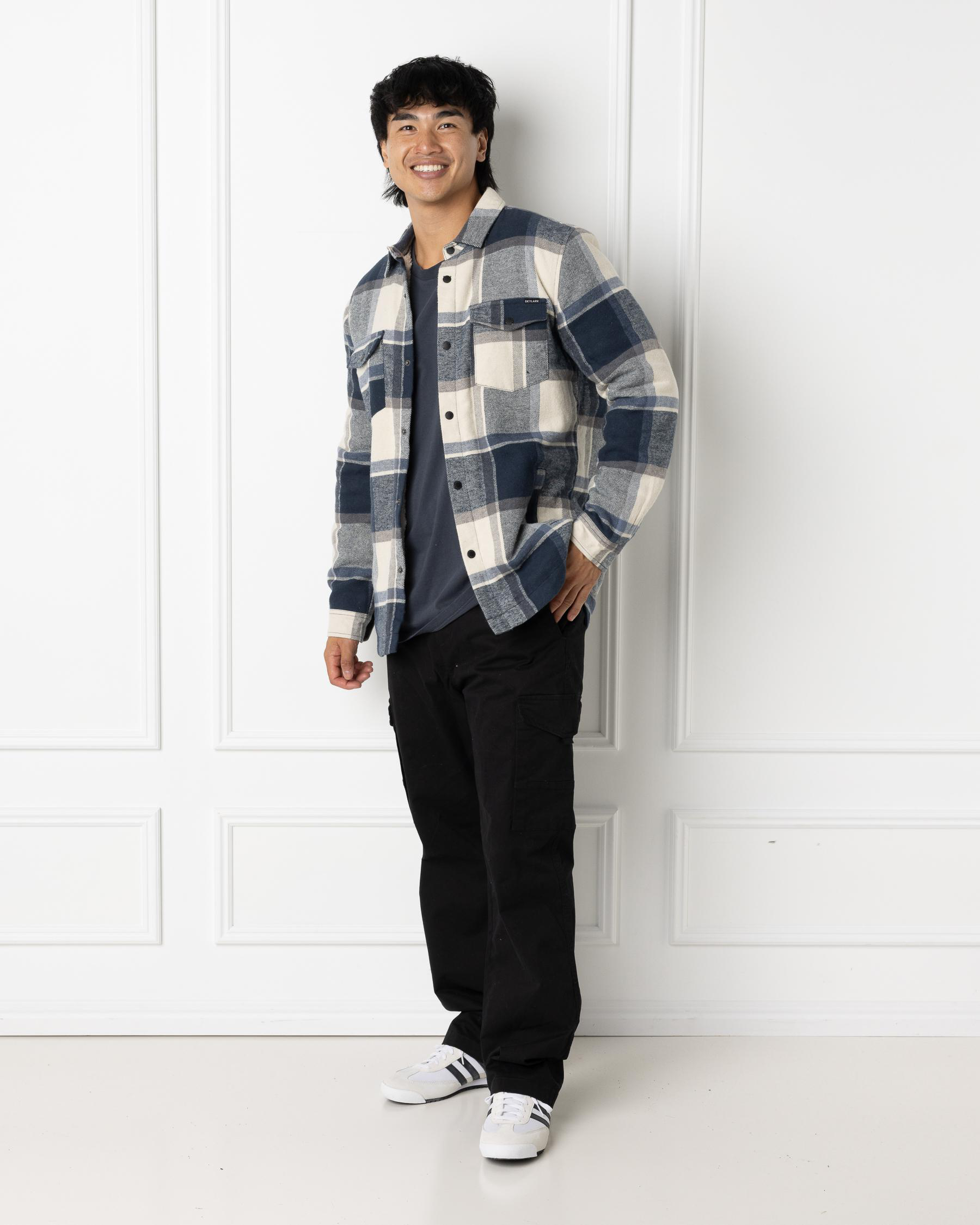 Fractured Long Sleeve Flannel Shirt