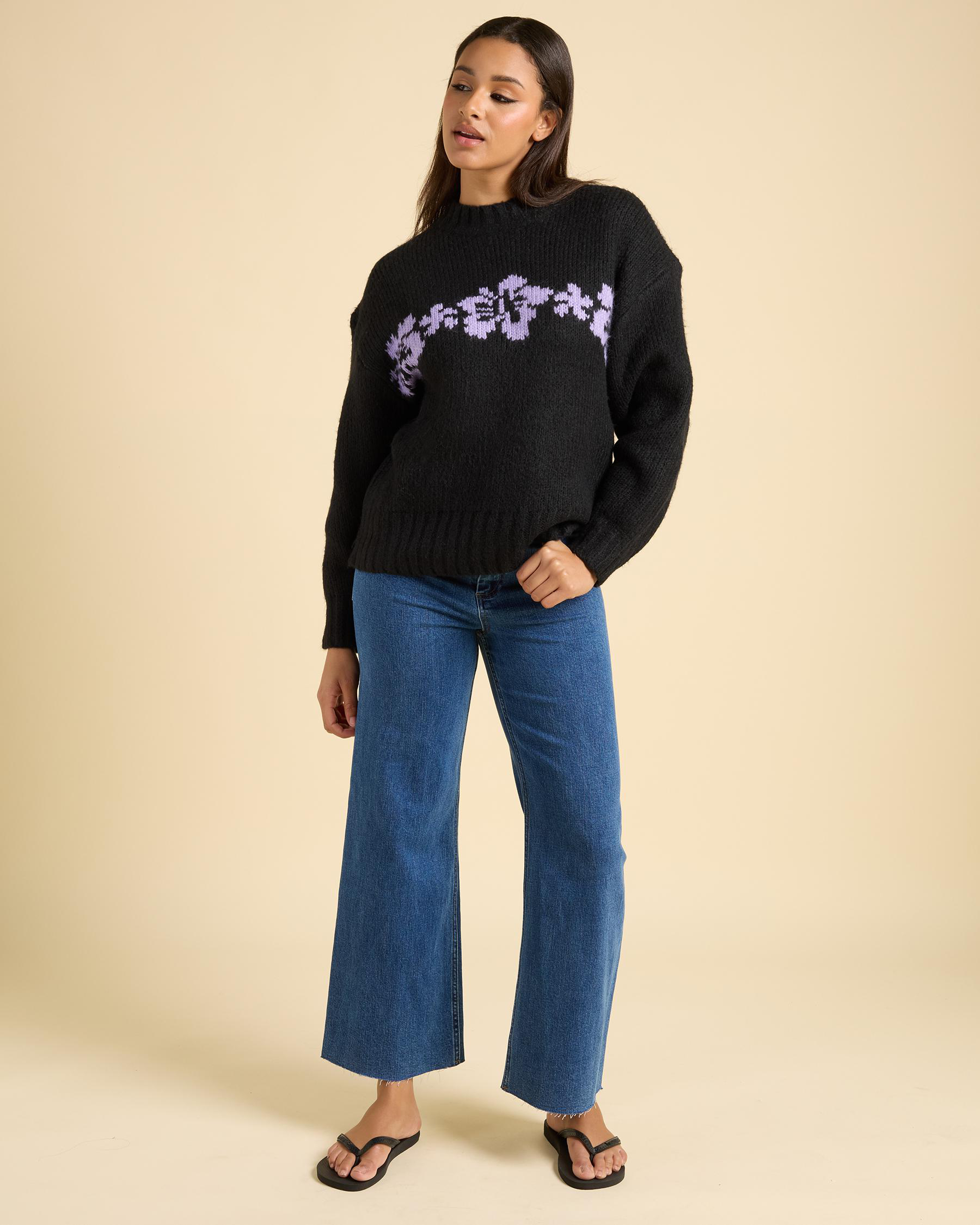 Cala Nights Hibiscus Knit Sweater