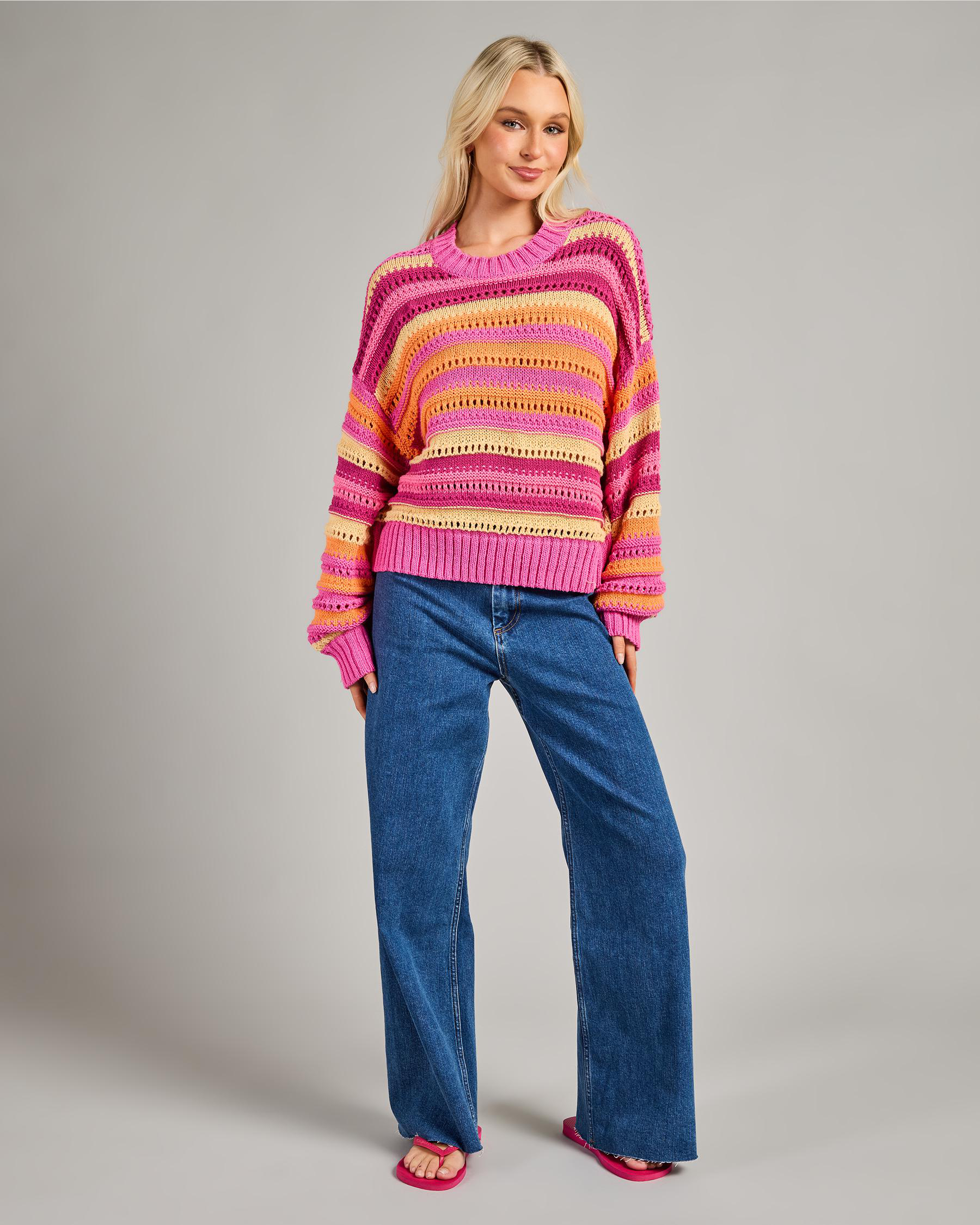 Neon Isles Cotton Stripe Jumper