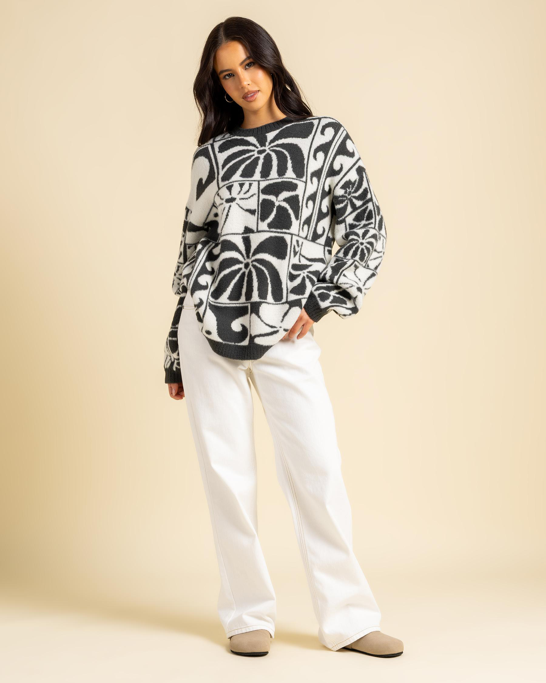 AOTS-TY Williams Oceanic Jacquard Crew Knit Sweater