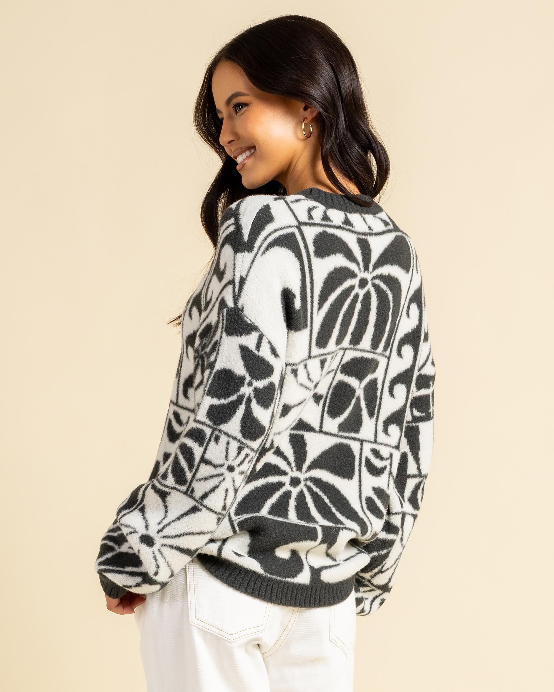 AOTS-TY Williams Oceanic Jacquard Crew Knit Sweater