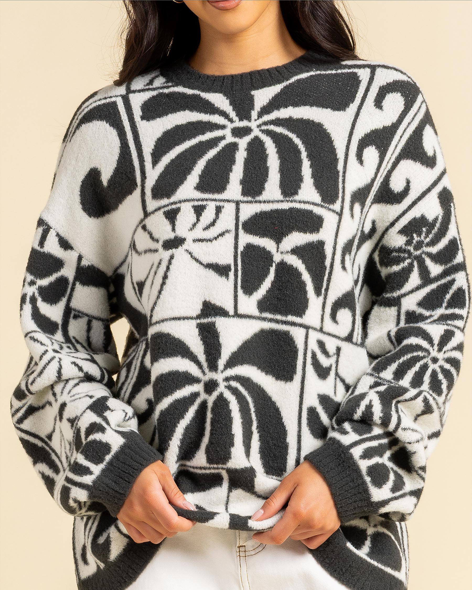 AOTS-TY Williams Oceanic Jacquard Crew Knit Sweater