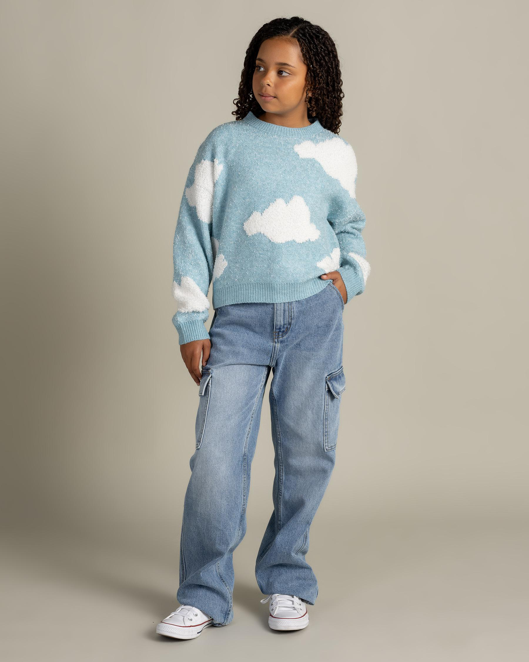 Girls Cloudy Knit Jumper