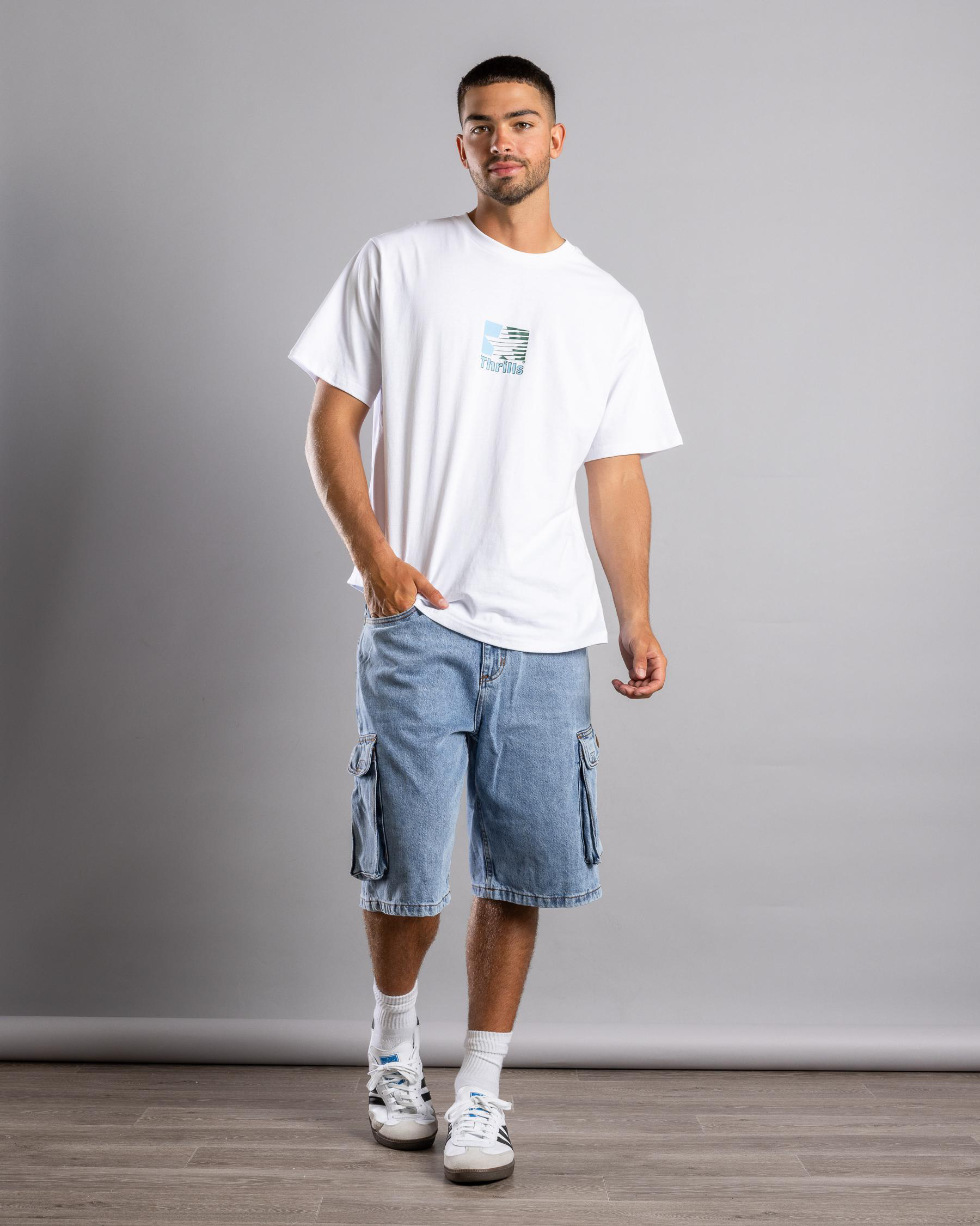 Big Slacker Denim Cargo Shorts
