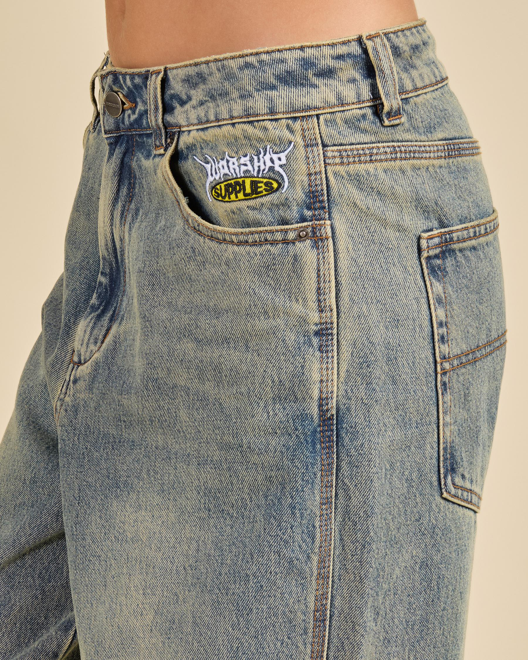 Messenger Bag Baggy Split Jeans