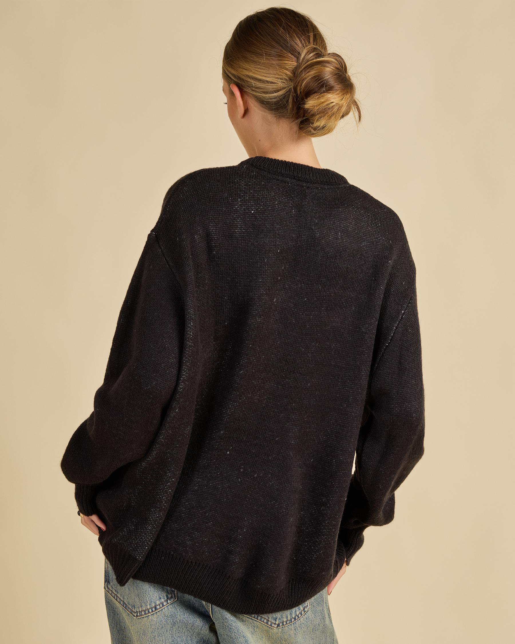 Diablo Box Fit Crew Neck Knit Sweater